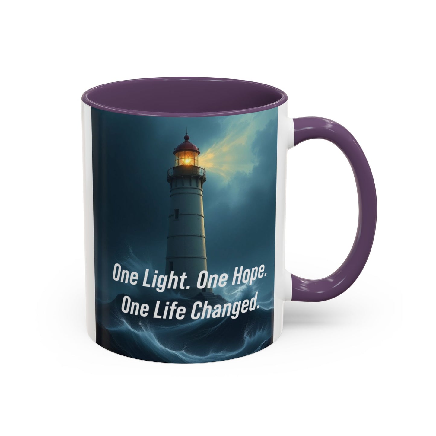 Lighthouse 'One Light, One Hope' Accent Coffee Mug