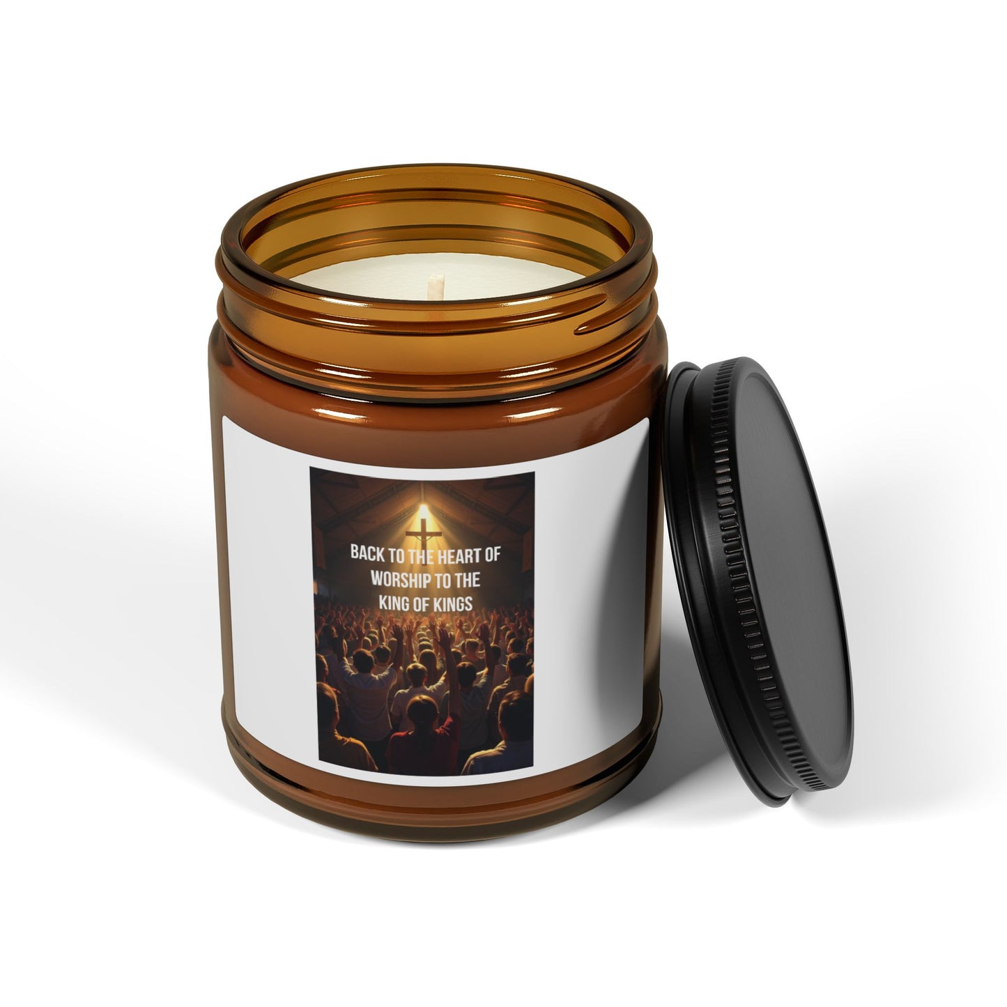 Amber Jar Scented Soy Candle — Uplifting Concert Vibe, Aromatherapy Gift