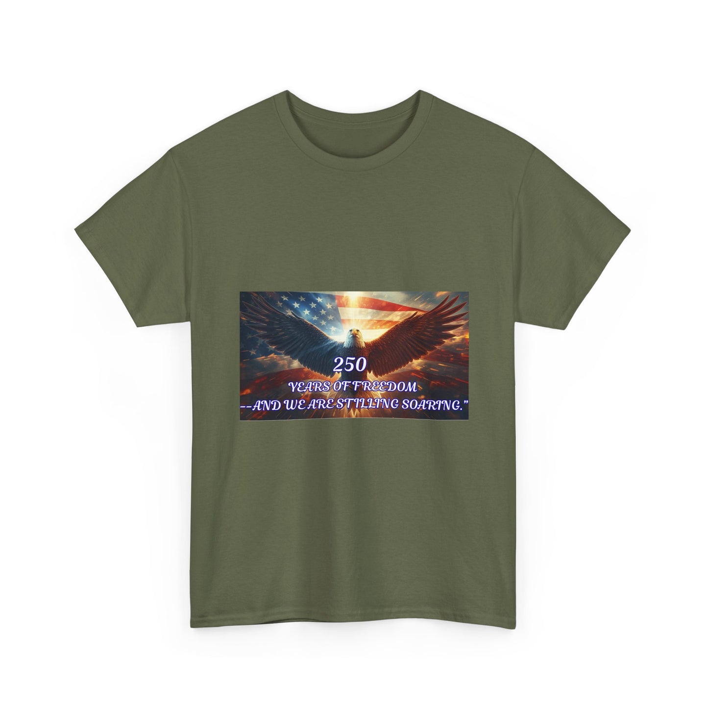 Patriotic Eagle Tee - "250 Years of Freedom" American Flag Shirt