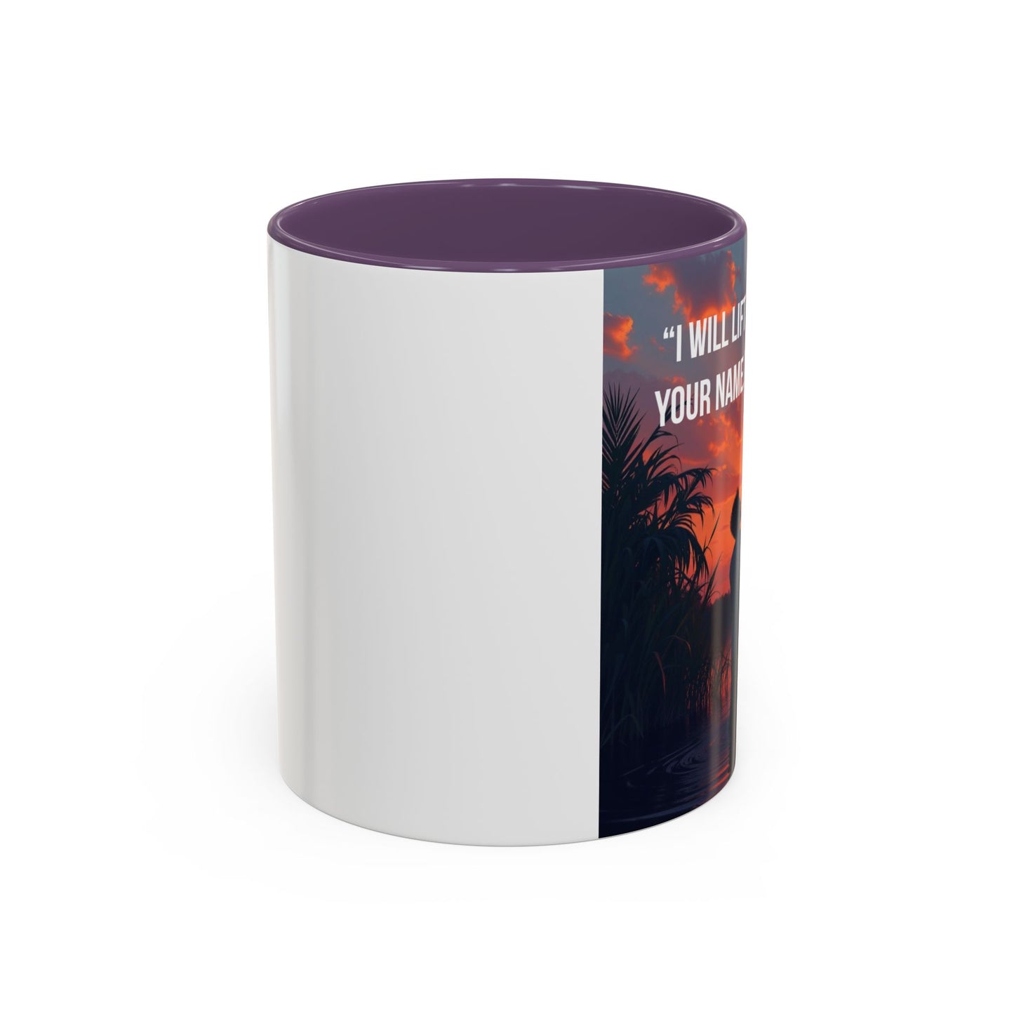 Psalm 63:4 Coffee Mug — "I Will Lift Up My Hands in Your Name" Inspirational Accent Mug