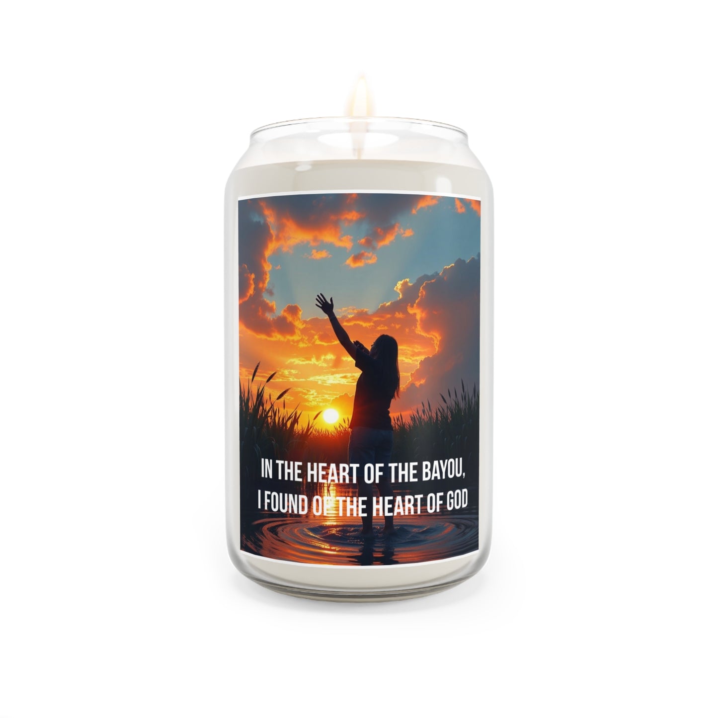 Bayou Prayer Scented Soy Candle — "In the Heart of the Bayou, I Found of the Heart of God" (13.75 oz)
