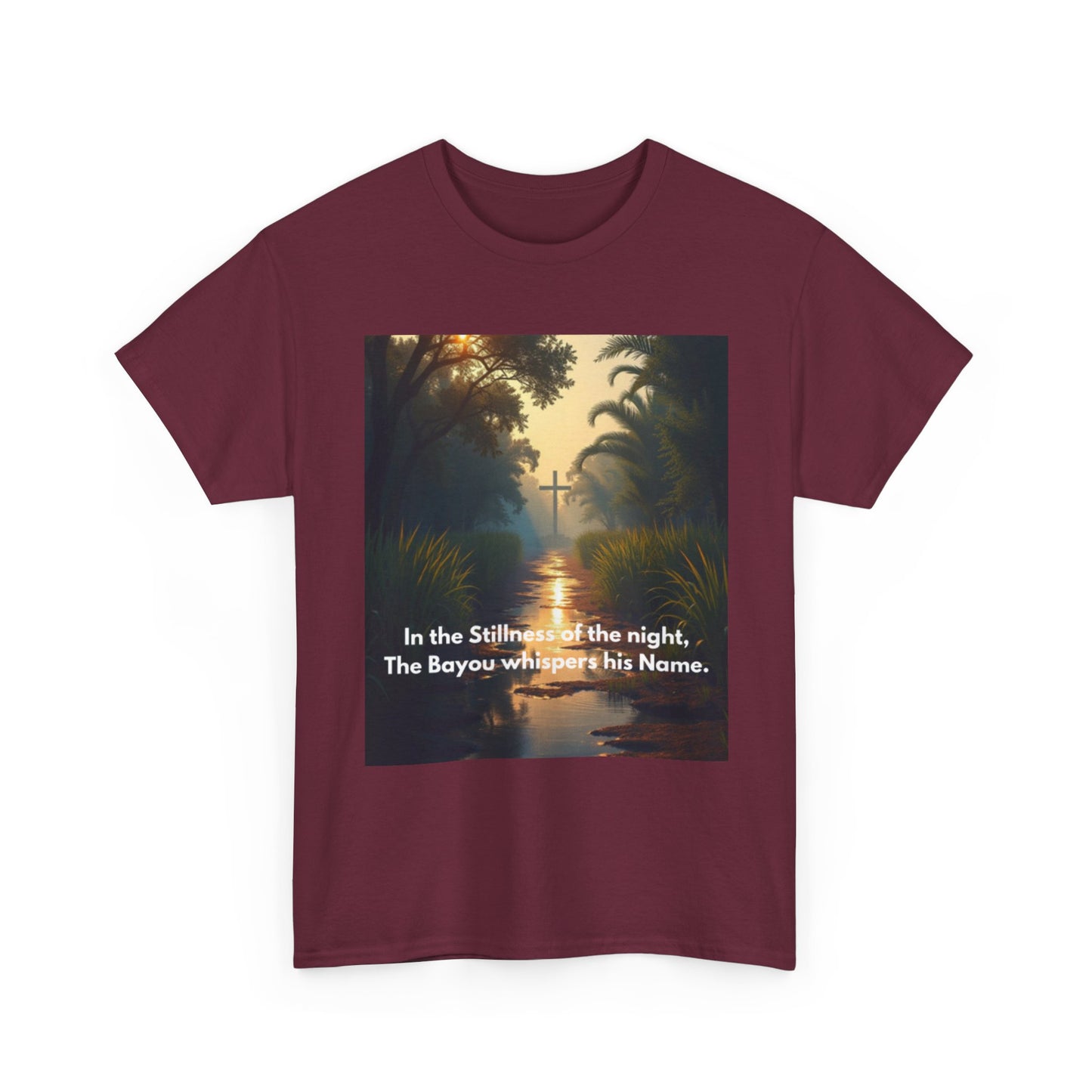 Bayou Night Scenic Tee — "In the Stillness of the night, The Bayou whispers his Name."
