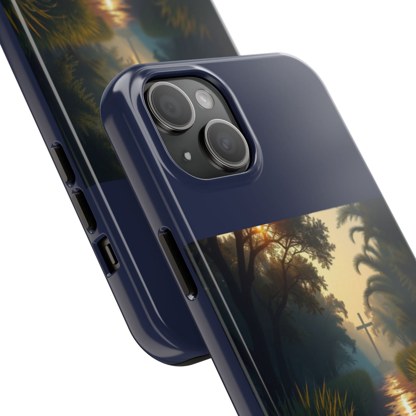 Bayou Cross Phone Case — "In the Stillness of the Night, The Bayou Whispers His Name"