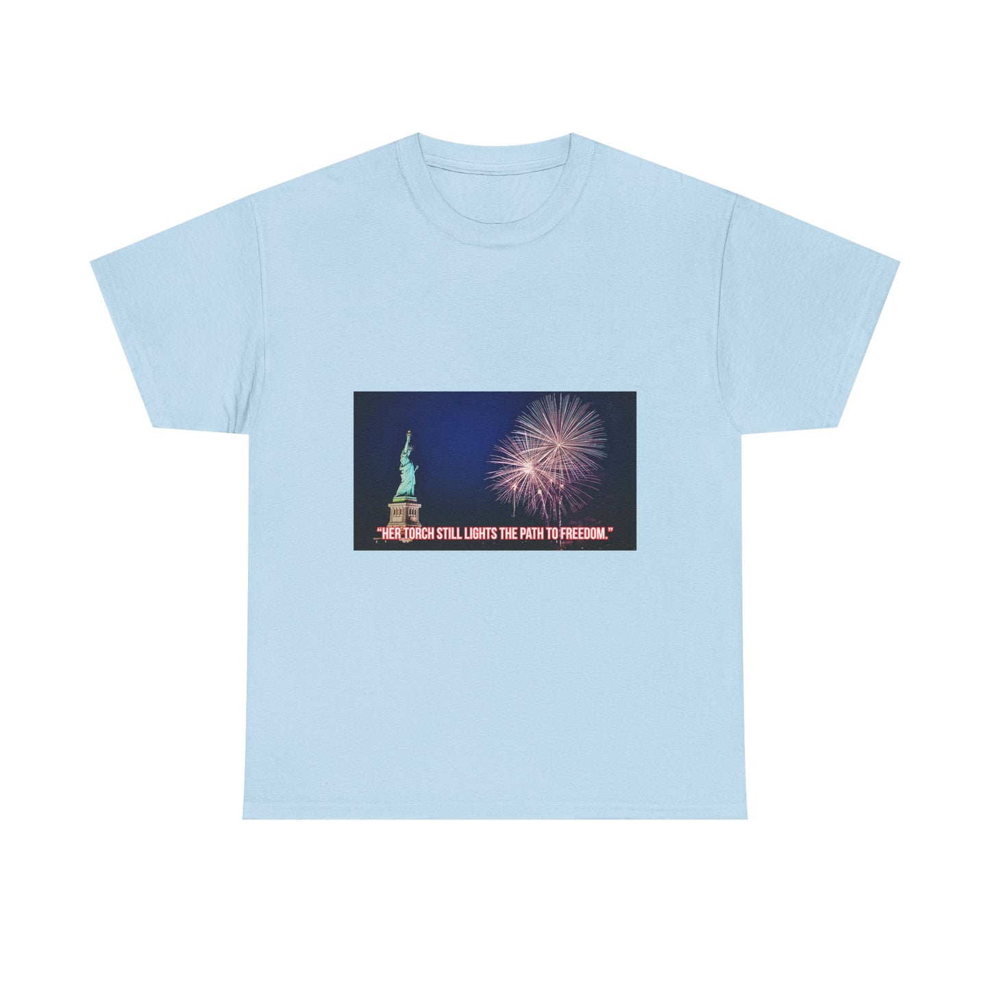 Liberty Fireworks T-Shirt — Statue of Liberty 4th of July Tee