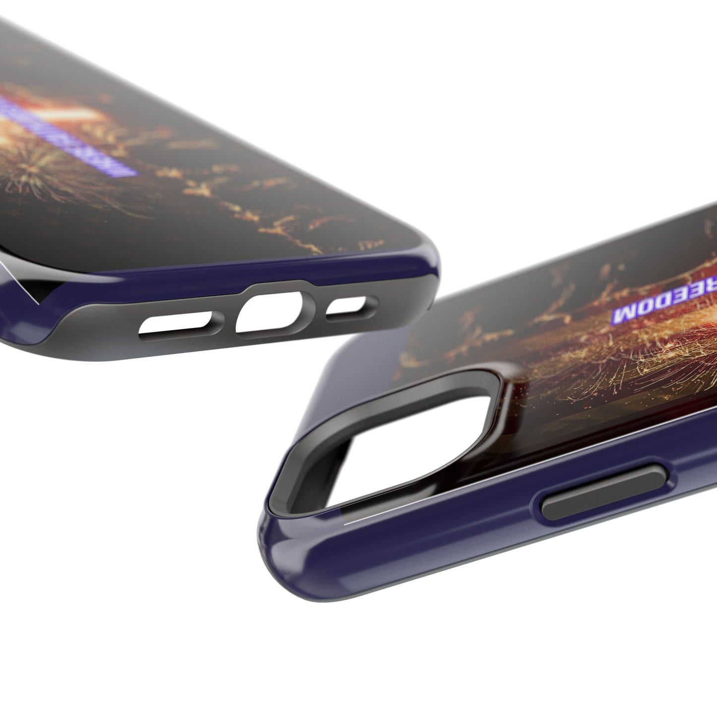 Christian Cross iPhone Case — “Where Faith Meets Freedom” Magnetic Impact-Resistant Phone Case