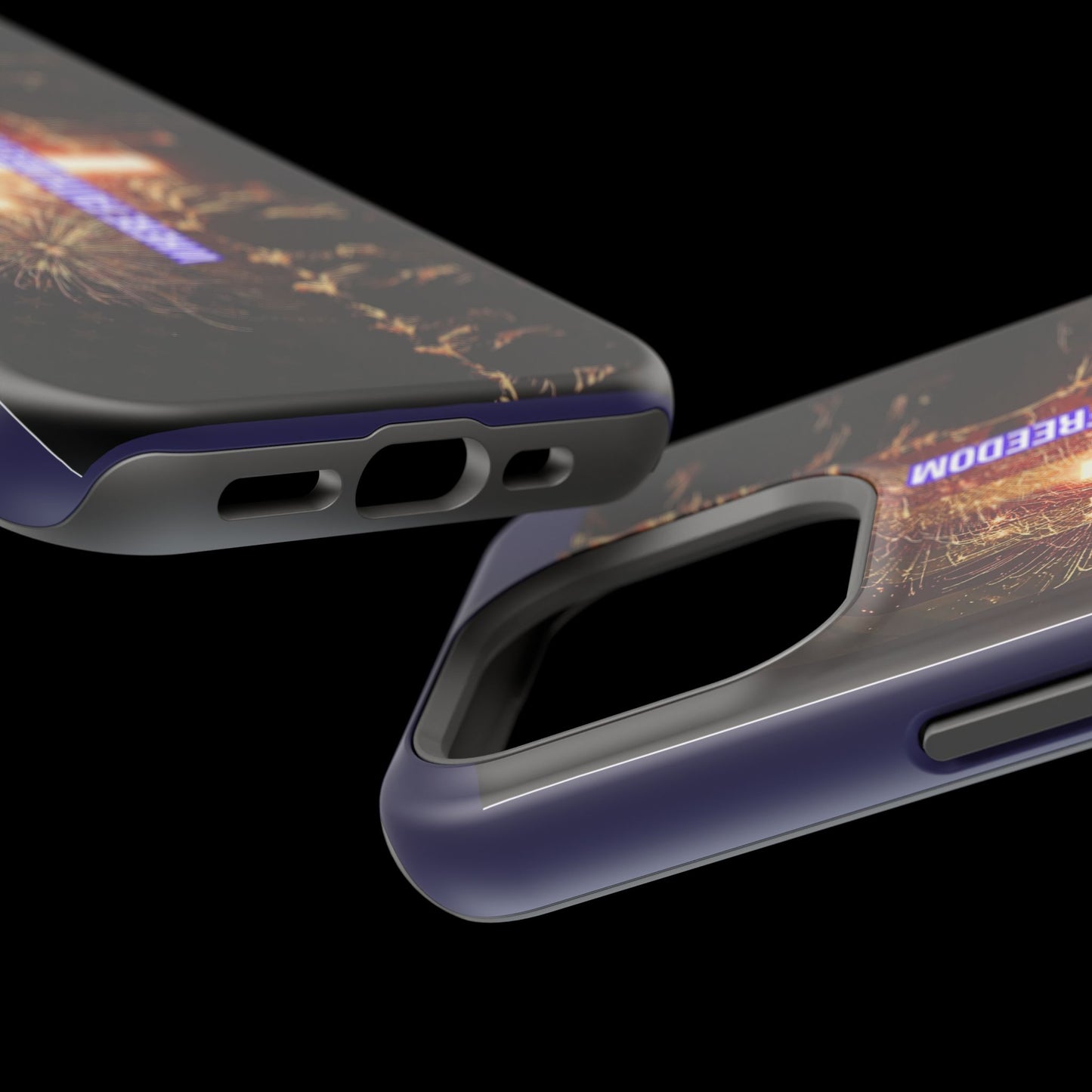 Christian Cross iPhone Case — “Where Faith Meets Freedom” Magnetic Impact-Resistant Phone Case