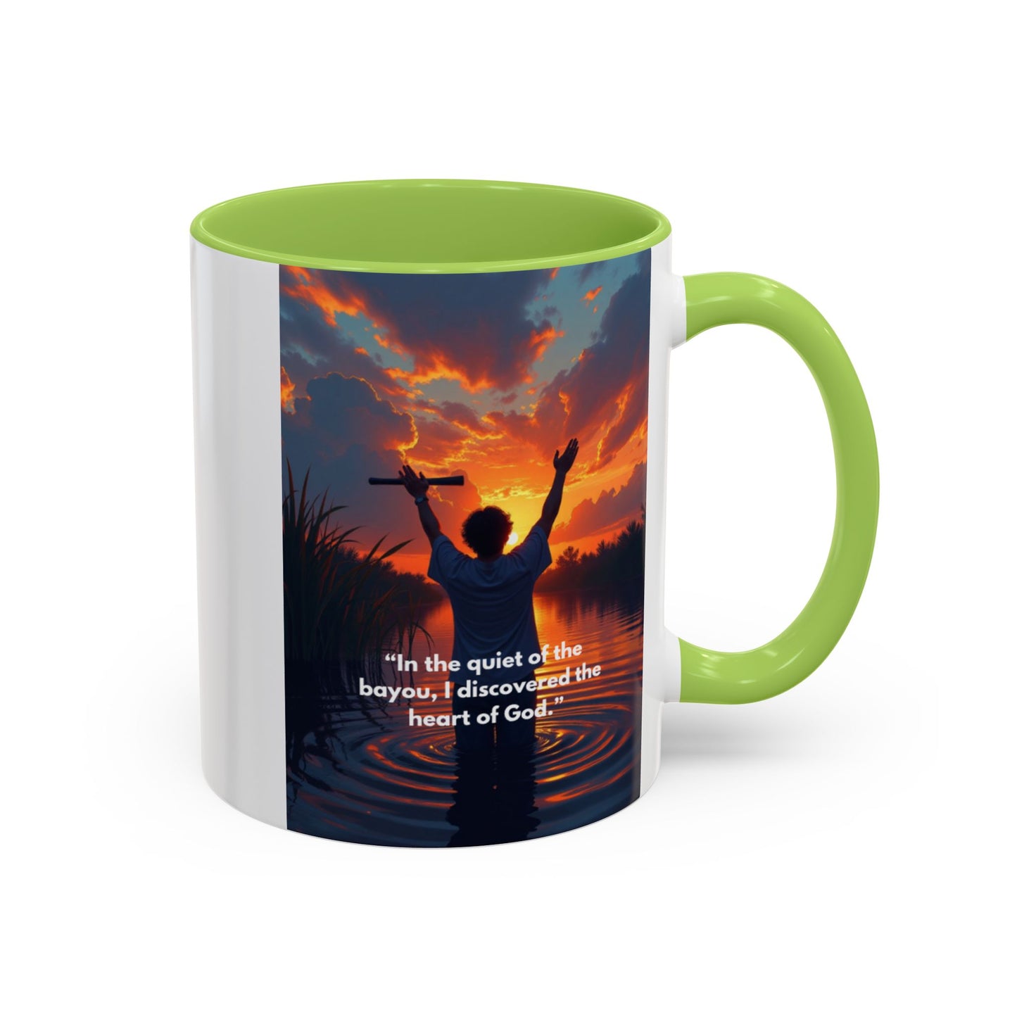 Coffee Mug - "In the Quiet of the Bayou I Discovered the Heart of God" Inspirational Accent Mug
