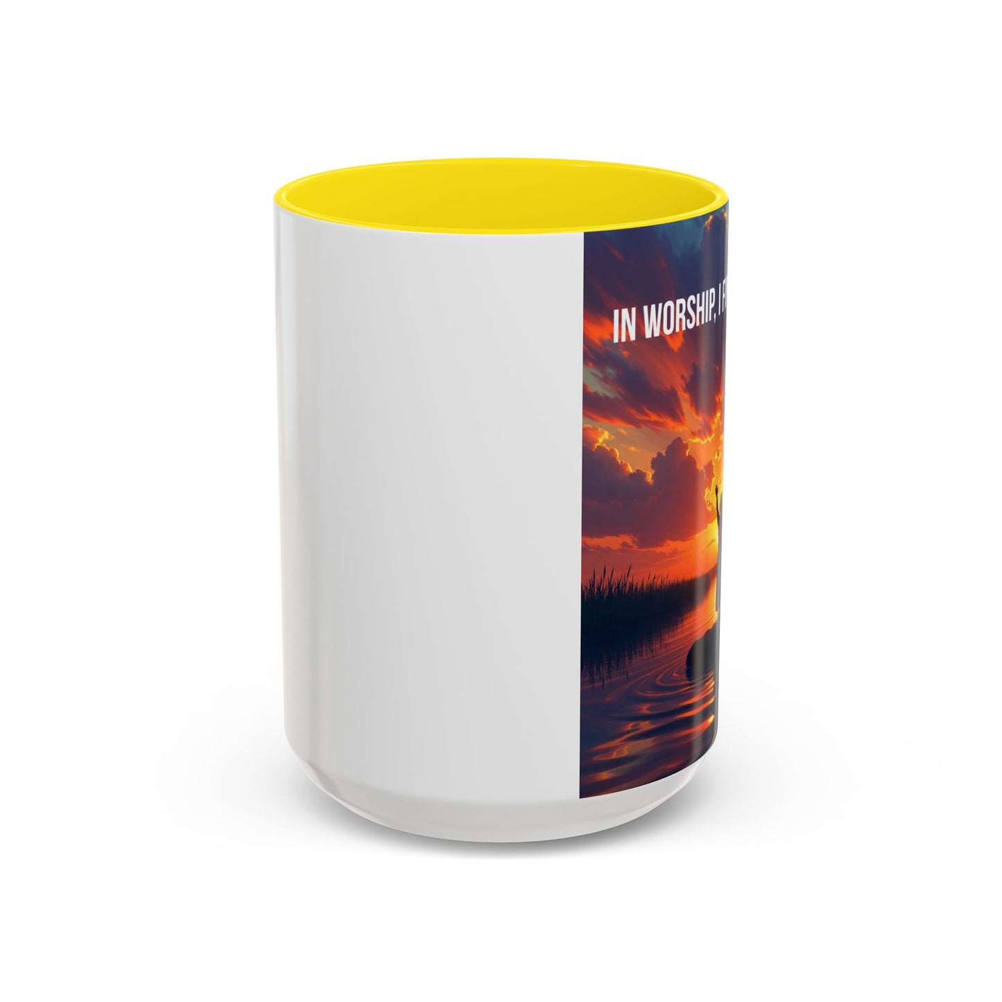 Inspirational Worship Coffee Mug - "In Worship, I Find My Refuge"