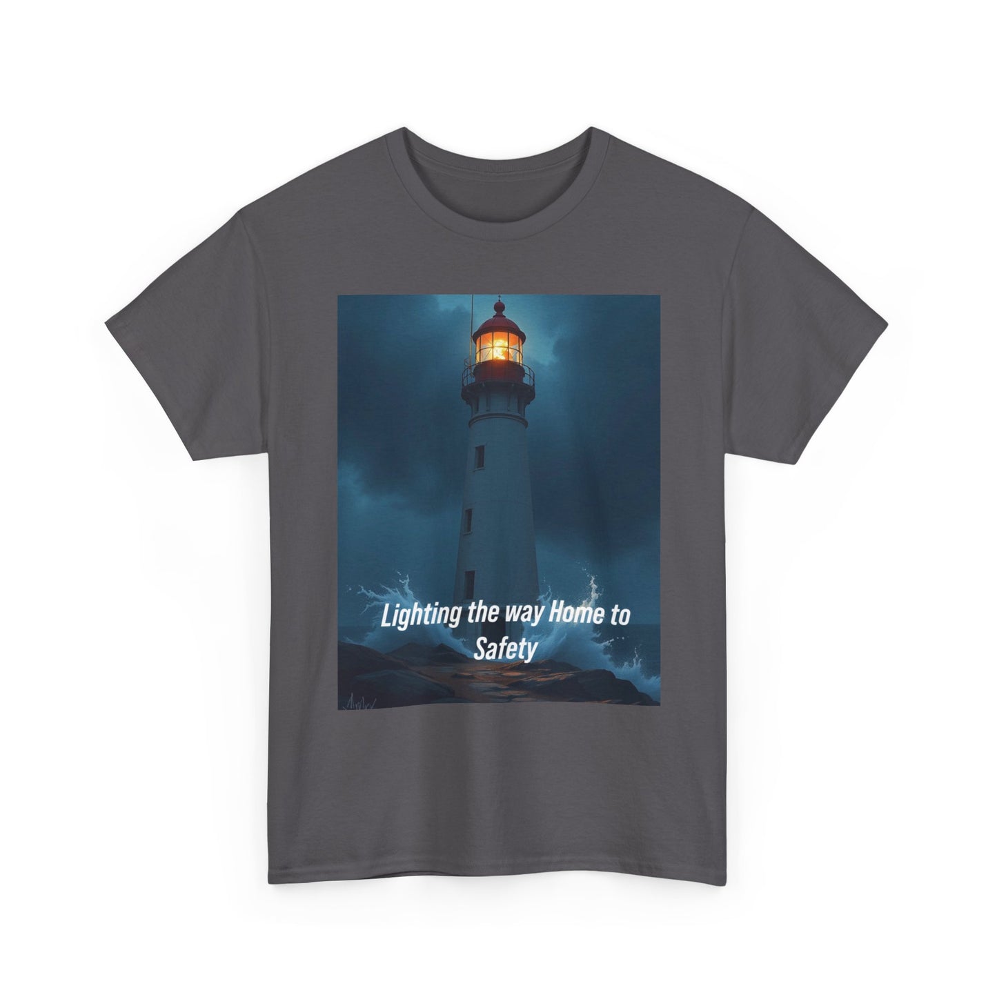 Lighthouse Graphic Tee — "Lighting the Way Home to Safety"