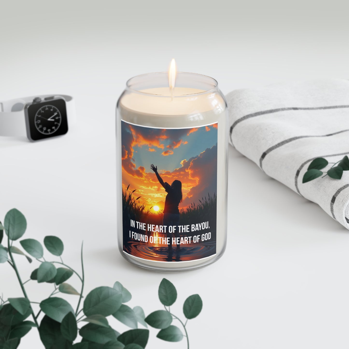 Bayou Prayer Scented Soy Candle — "In the Heart of the Bayou, I Found of the Heart of God" (13.75 oz)
