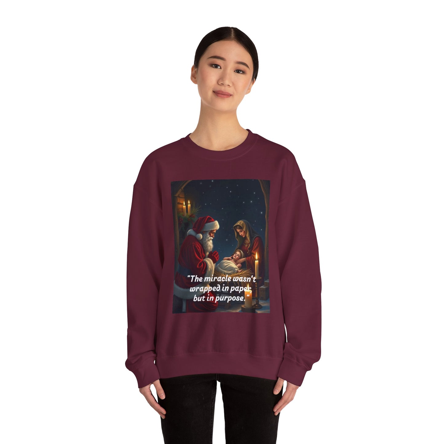 Cozy Holiday Sweatshirt with Heartwarming Quote 90