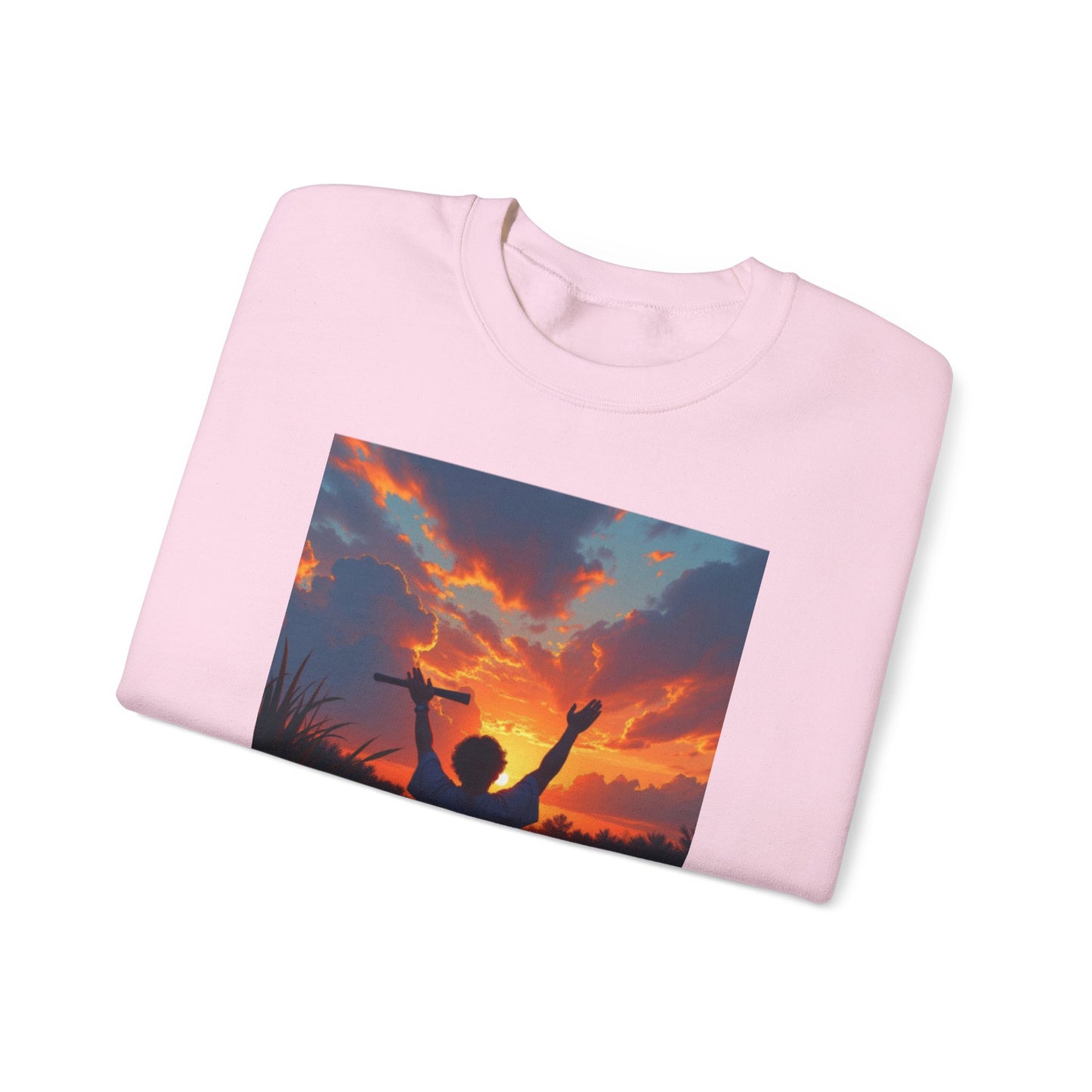 Inspirational Faith Crewneck Sweatshirt — "In the quiet of the bayou, I discovered the heart of God"