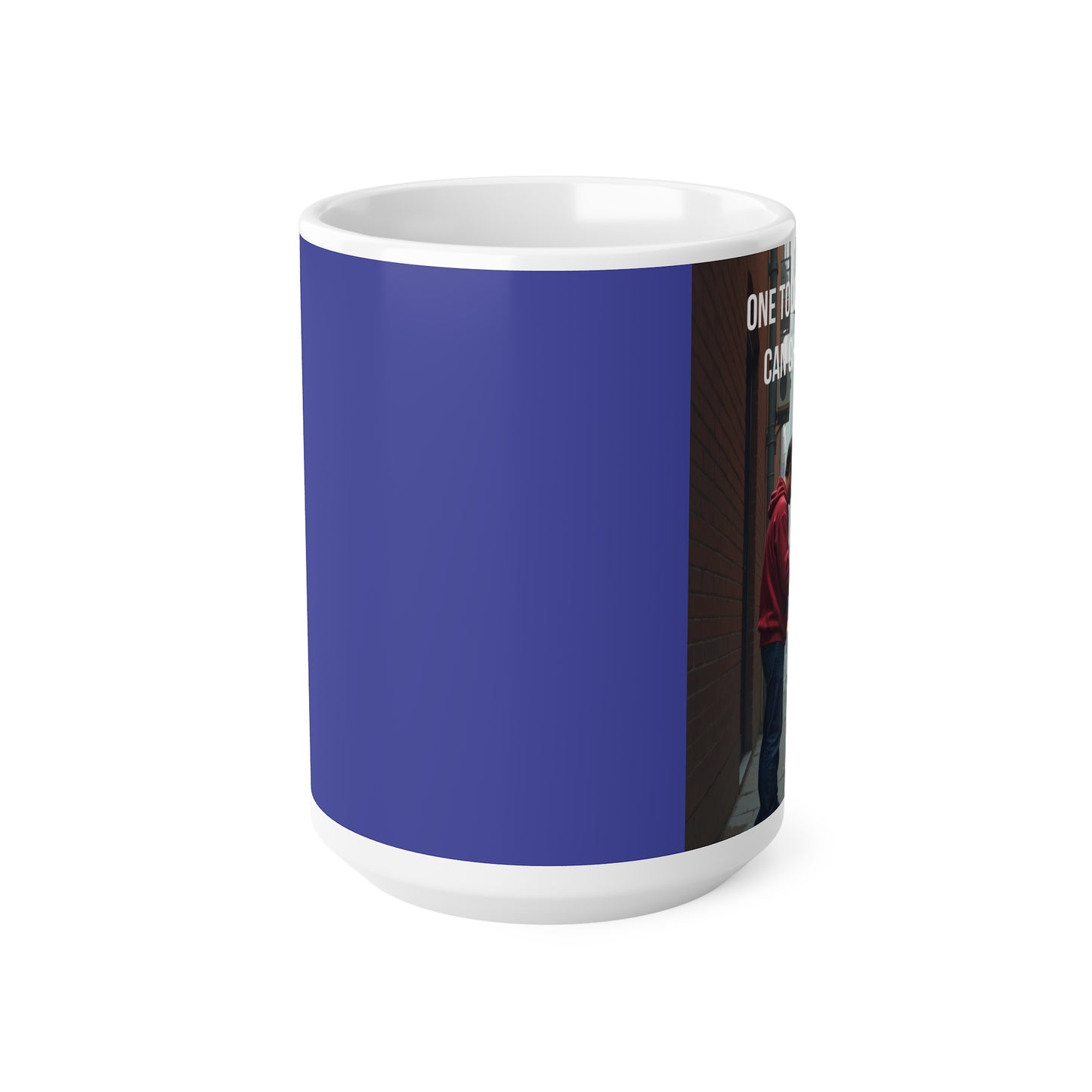Ceramic Coffee Mug – Bold Navy Blue Accent (11oz & 15oz)