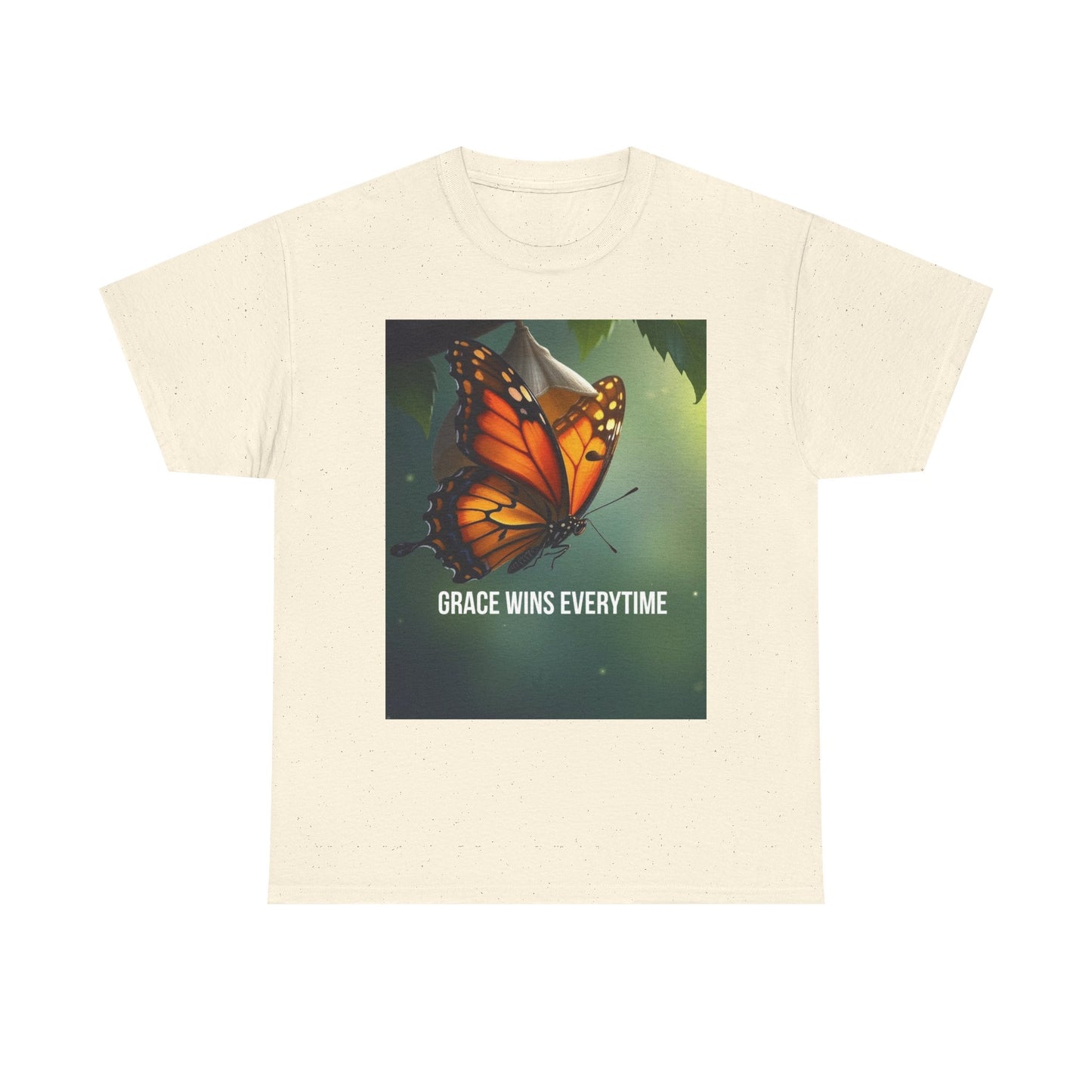 Butterfly 'Grace Wins Everytime' Graphic Tee - Inspirational Nature T-Shirt