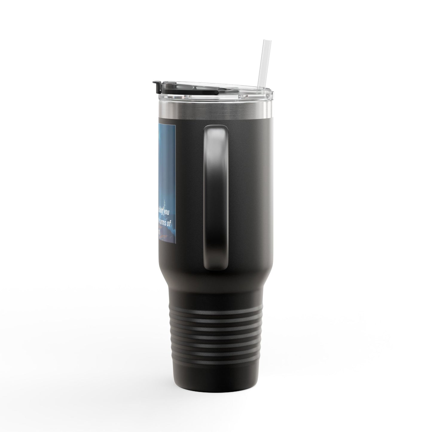 40oz Insulated Travel Mug – Lighthouse 'The light is guiding you home to the safe arms of the Lord'
