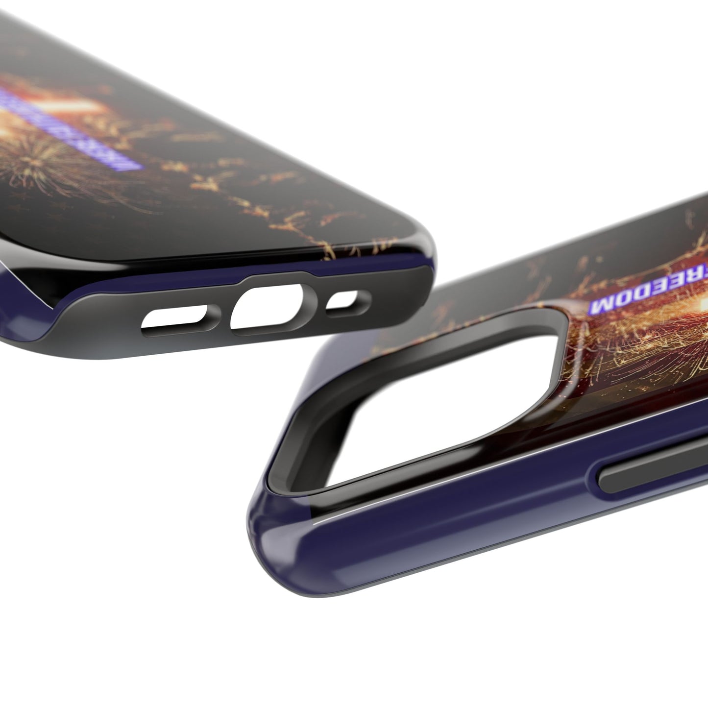 Christian Cross iPhone Case — “Where Faith Meets Freedom” Magnetic Impact-Resistant Phone Case