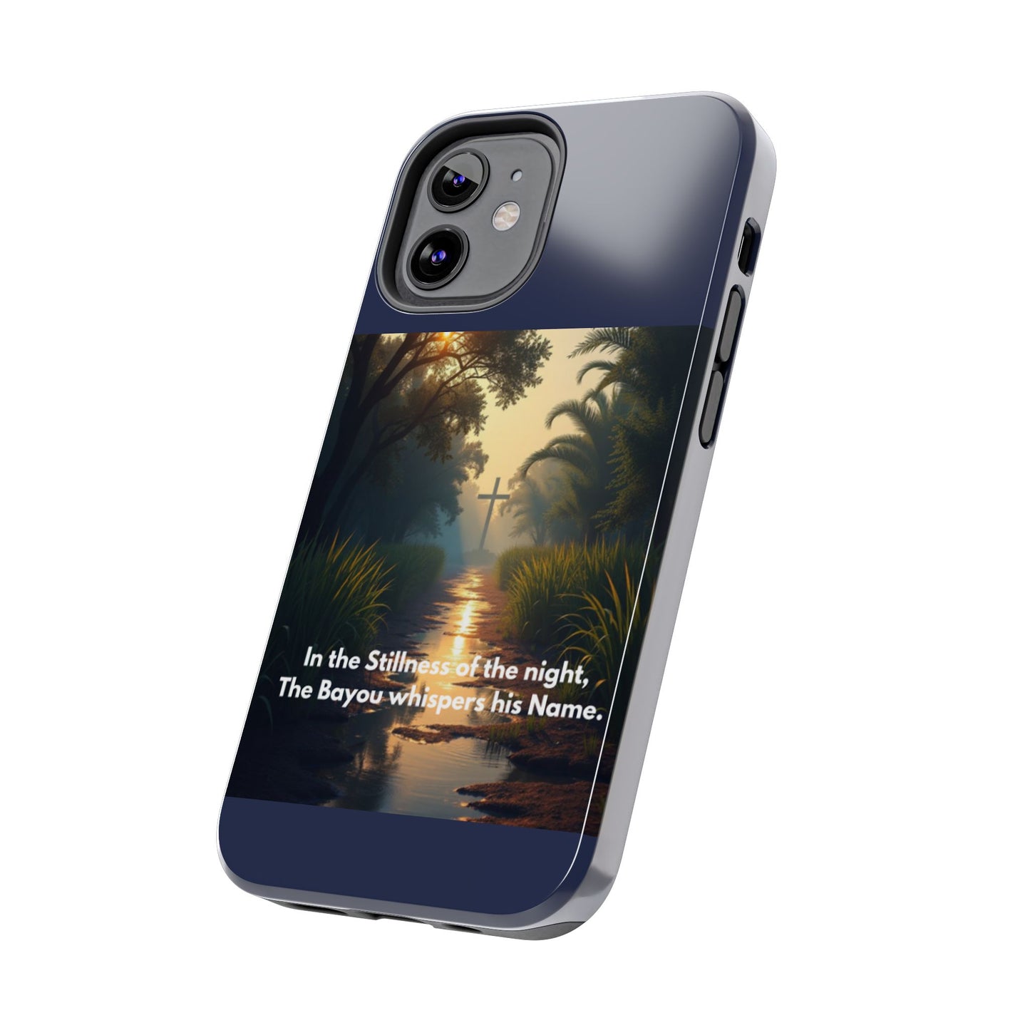 Bayou Cross Phone Case — "In the Stillness of the Night, The Bayou Whispers His Name"