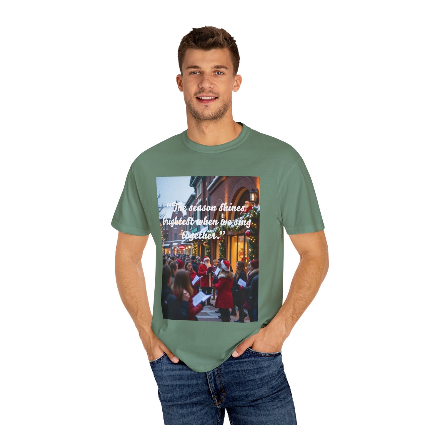 Holiday Cheer T-Shirt, Unisex Holiday Shirt, Christmas Gift, Family Gathering Shirt, Song Sing Along Tee