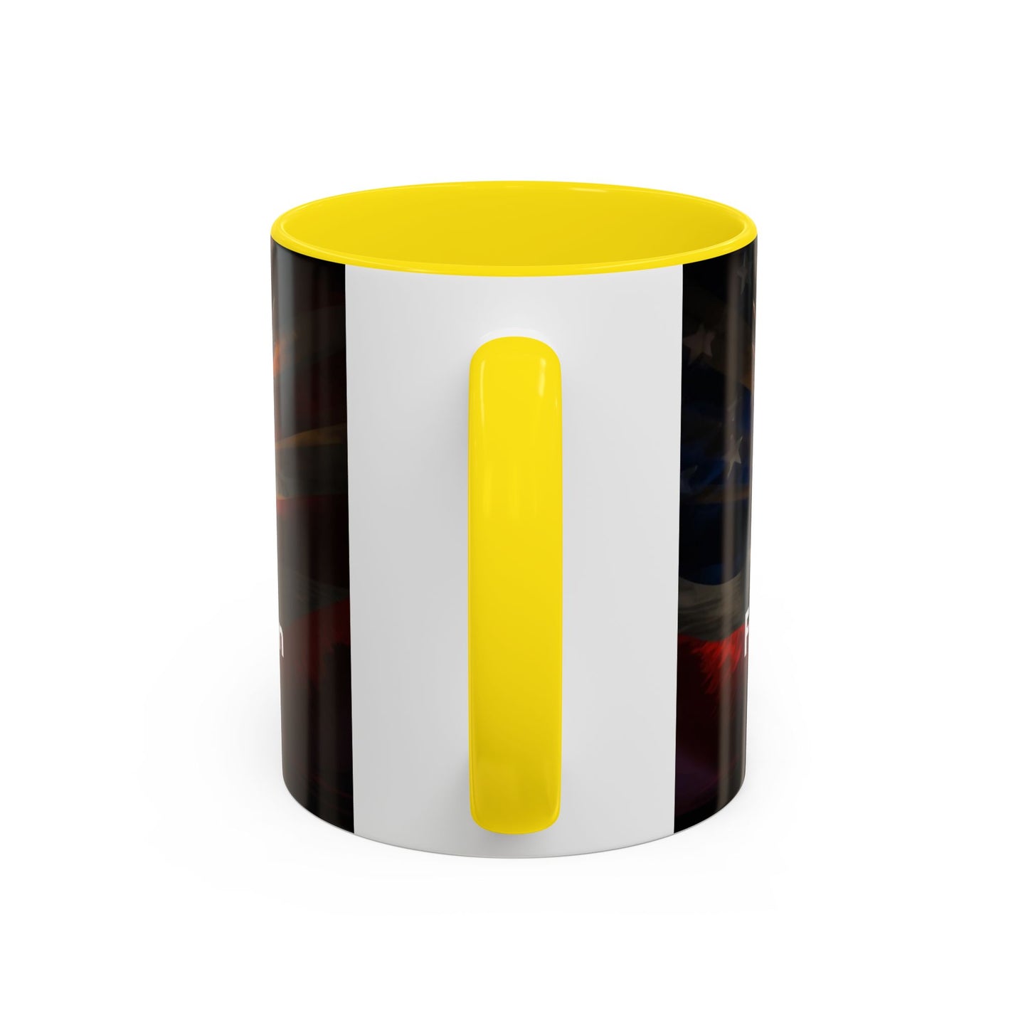 Patriotic Eagle Coffee Mug — "Freedom Stands Strong" Accent 11/15oz