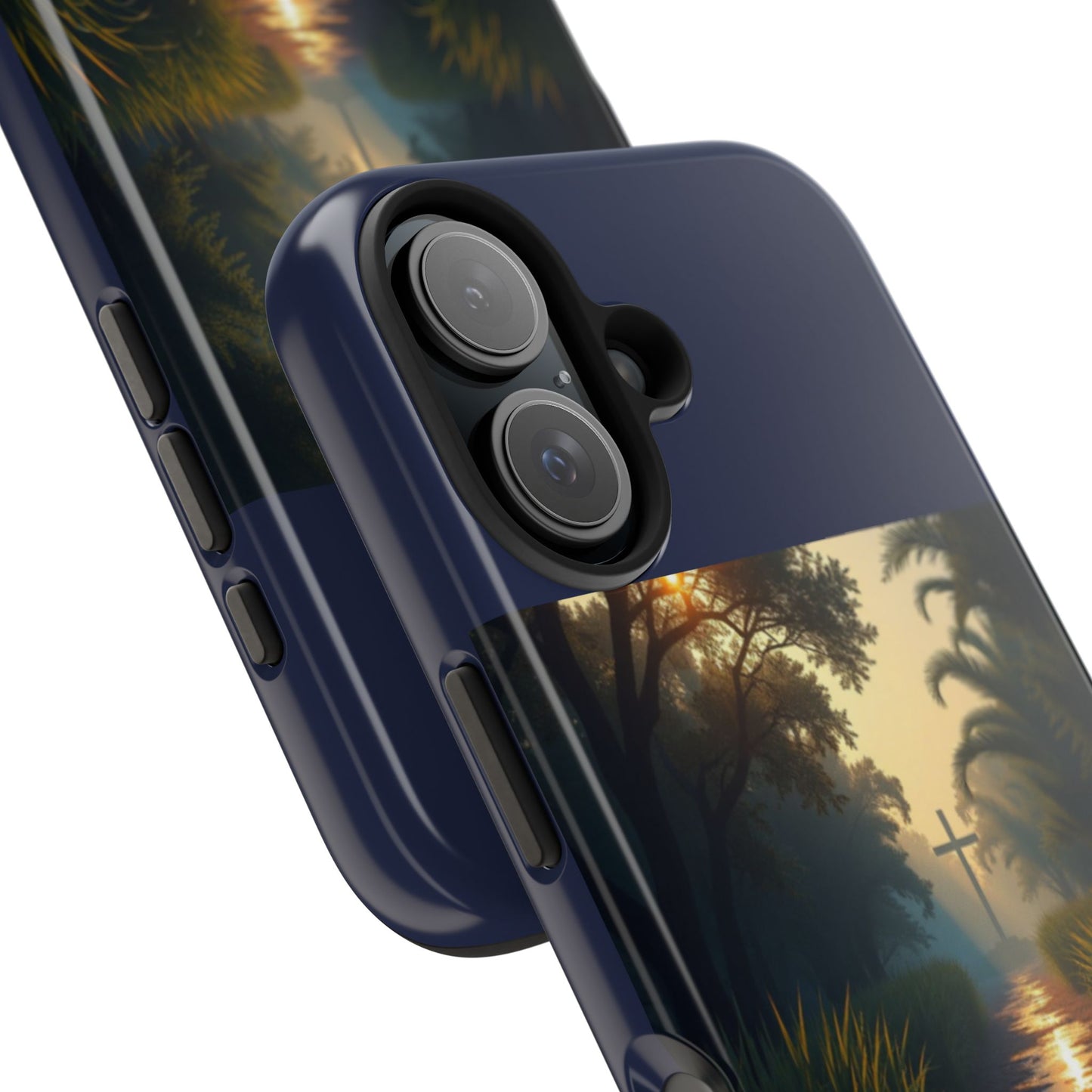 Bayou Cross Phone Case — "In the Stillness of the Night, The Bayou Whispers His Name"