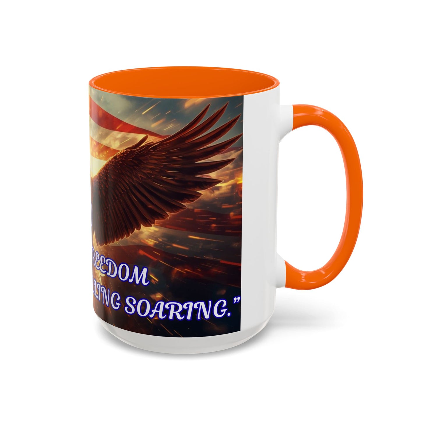 Patriotic Eagle Coffee Mug – "250 Years of Freedom" Accent 11/15oz