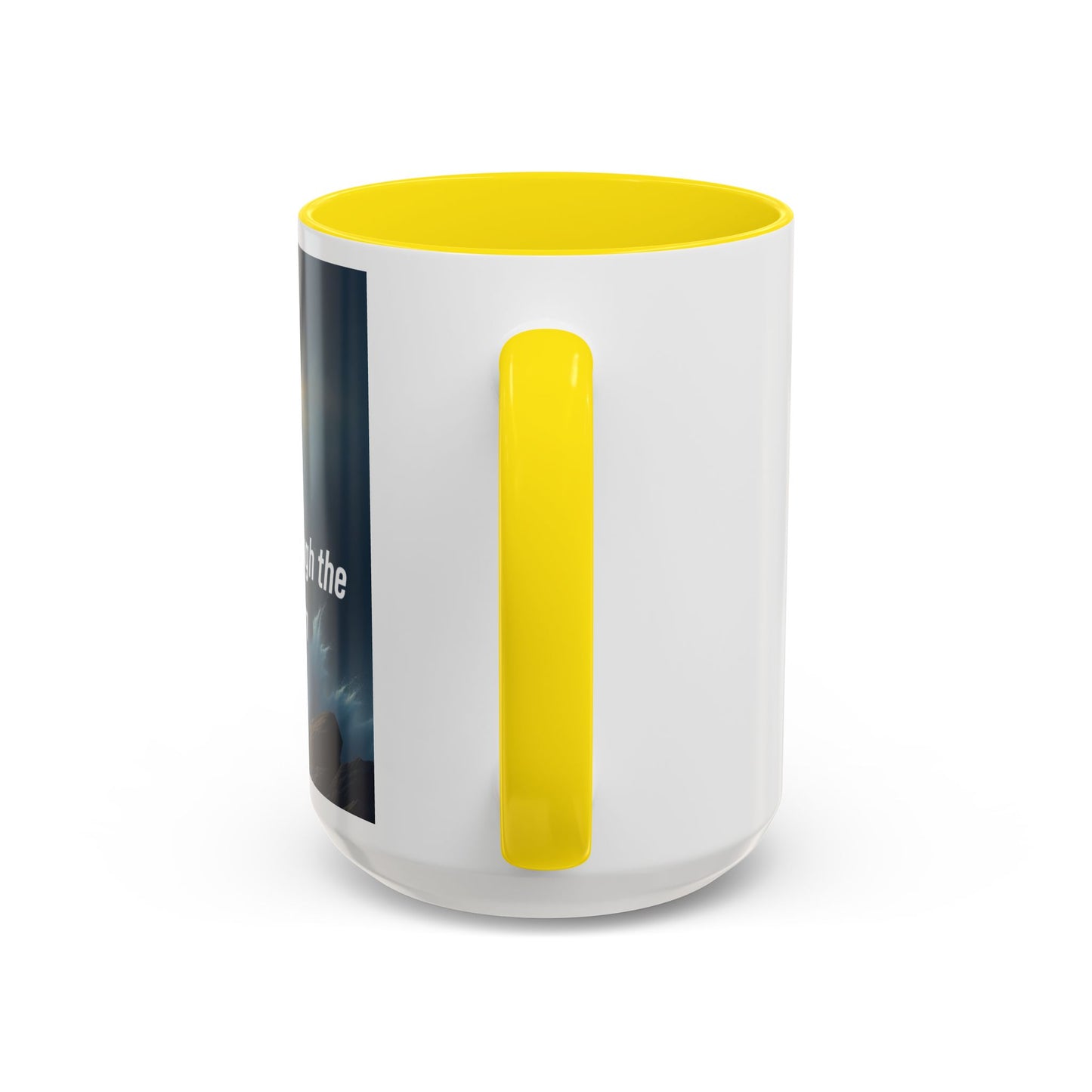 Faith Through the Storm Lighthouse Coffee Mug - Inspirational Ceramic Accent Mug