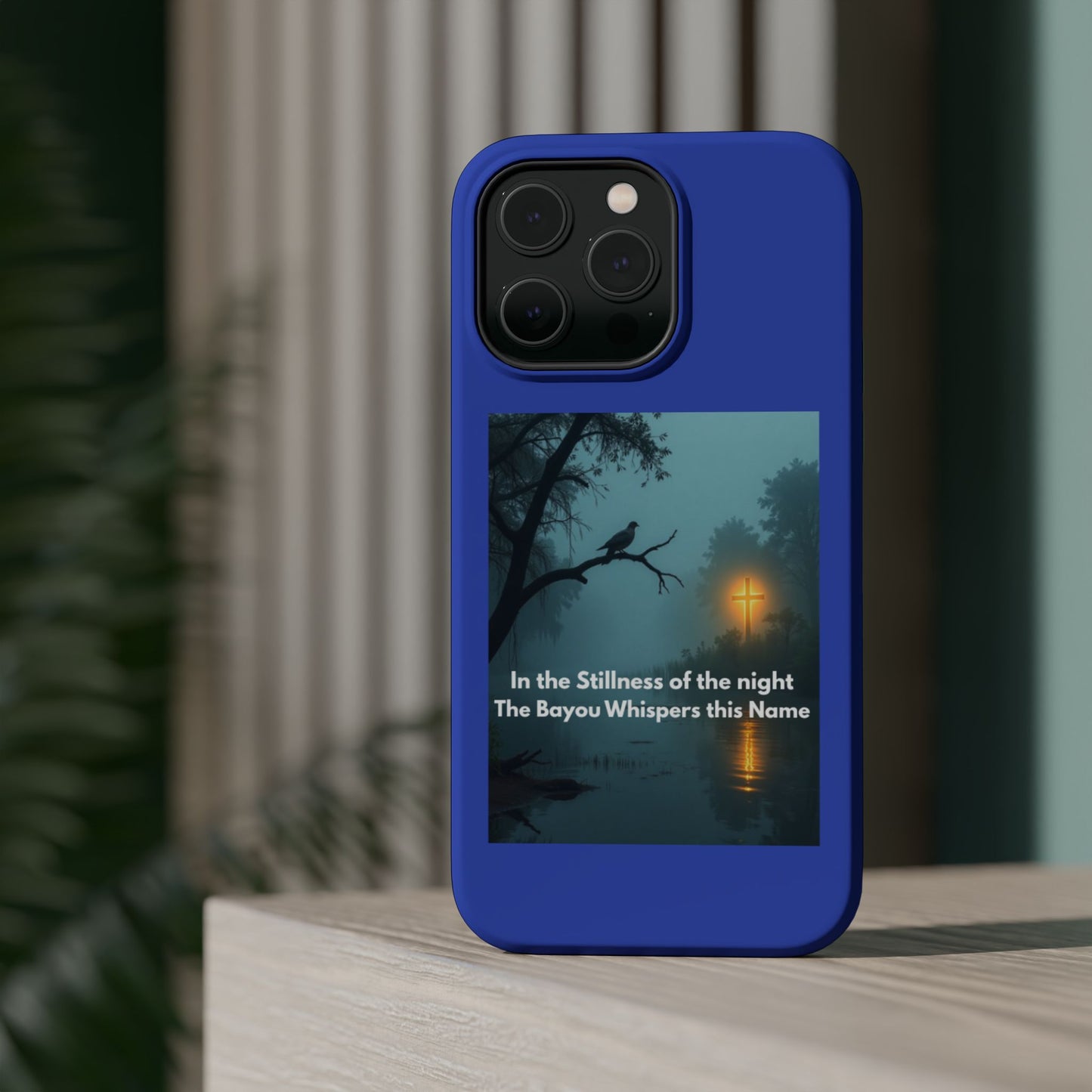 Magnetic Impact-Resistant Phone Case — Bayou Night Scene with Poem