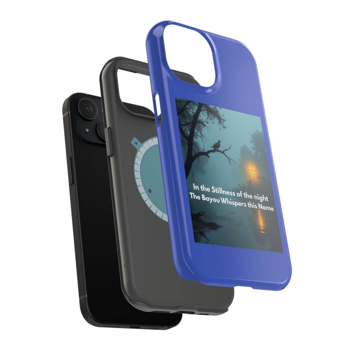 Magnetic Impact-Resistant Phone Case — Bayou Night Scene with Poem