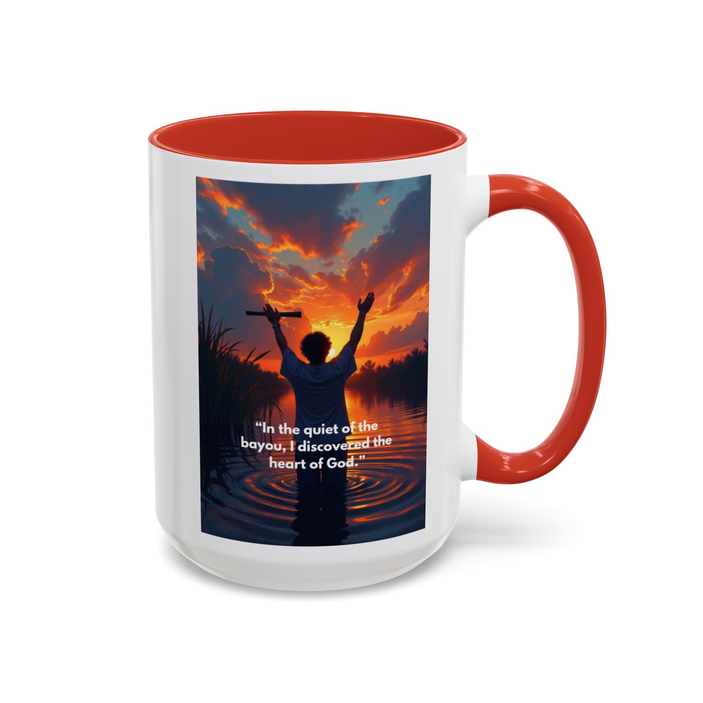 Coffee Mug - "In the Quiet of the Bayou I Discovered the Heart of God" Inspirational Accent Mug