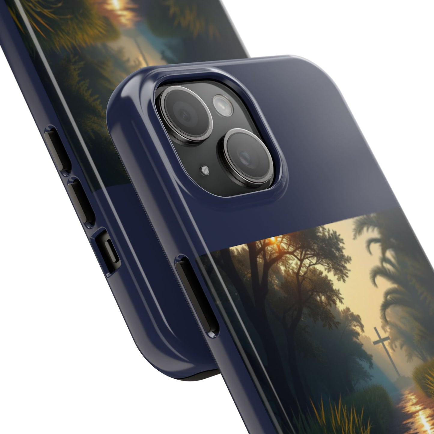 Bayou Cross Phone Case — "In the Stillness of the Night, The Bayou Whispers His Name"