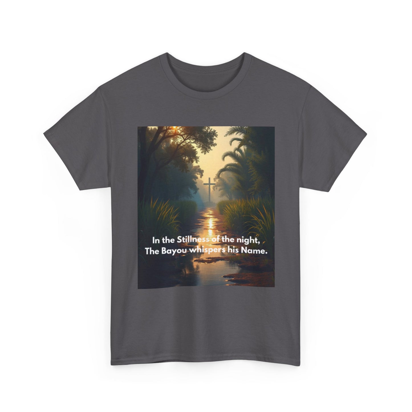 Bayou Night Scenic Tee — "In the Stillness of the night, The Bayou whispers his Name."