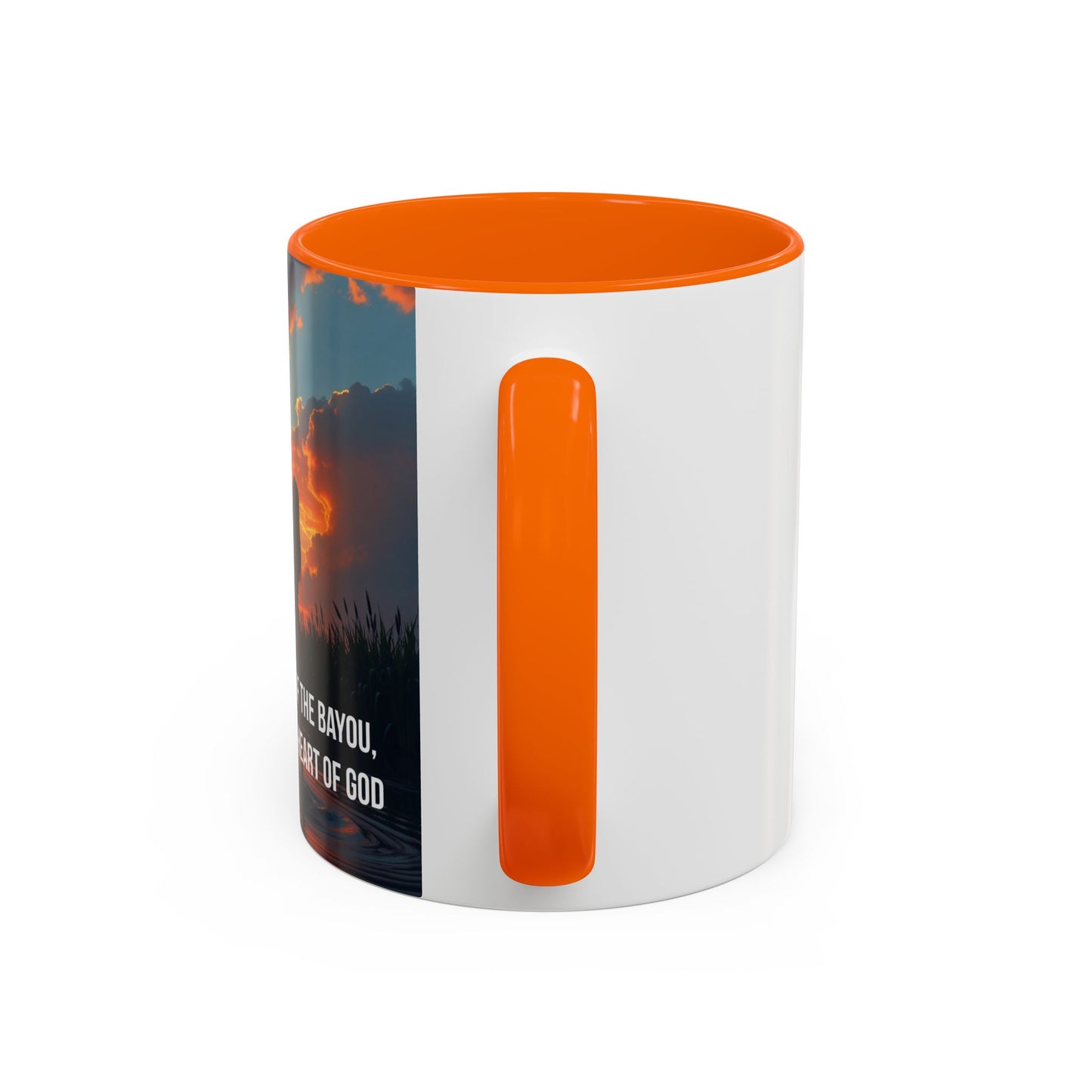 Inspirational Bayou Coffee Mug — "In the Heart of the Bayou, I Found God"