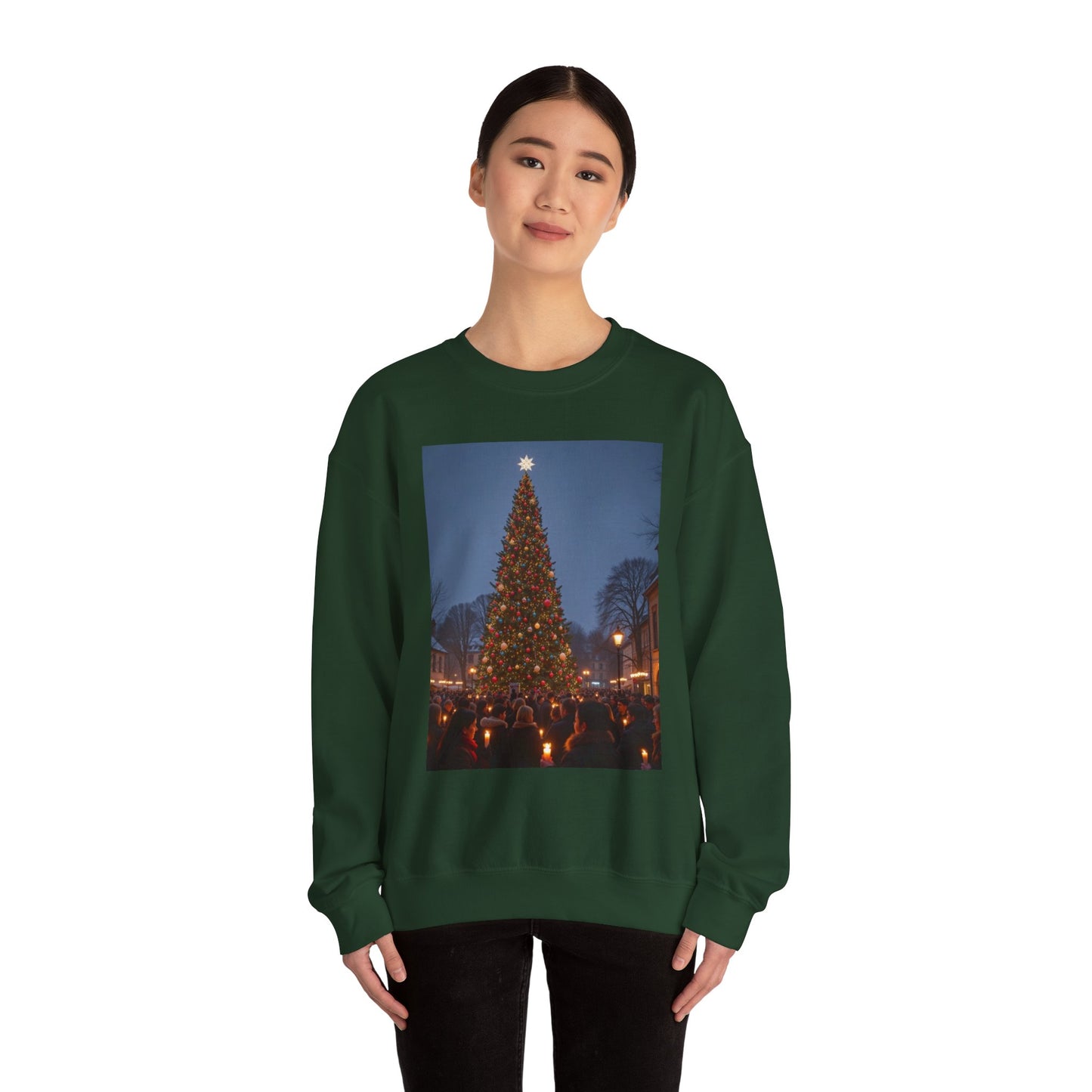 Christmas Tree Crewneck Sweatshirt, Cozy Holiday Apparel, Unisex Christmas Gift, Winter Fashion, Festive Sweatshirt