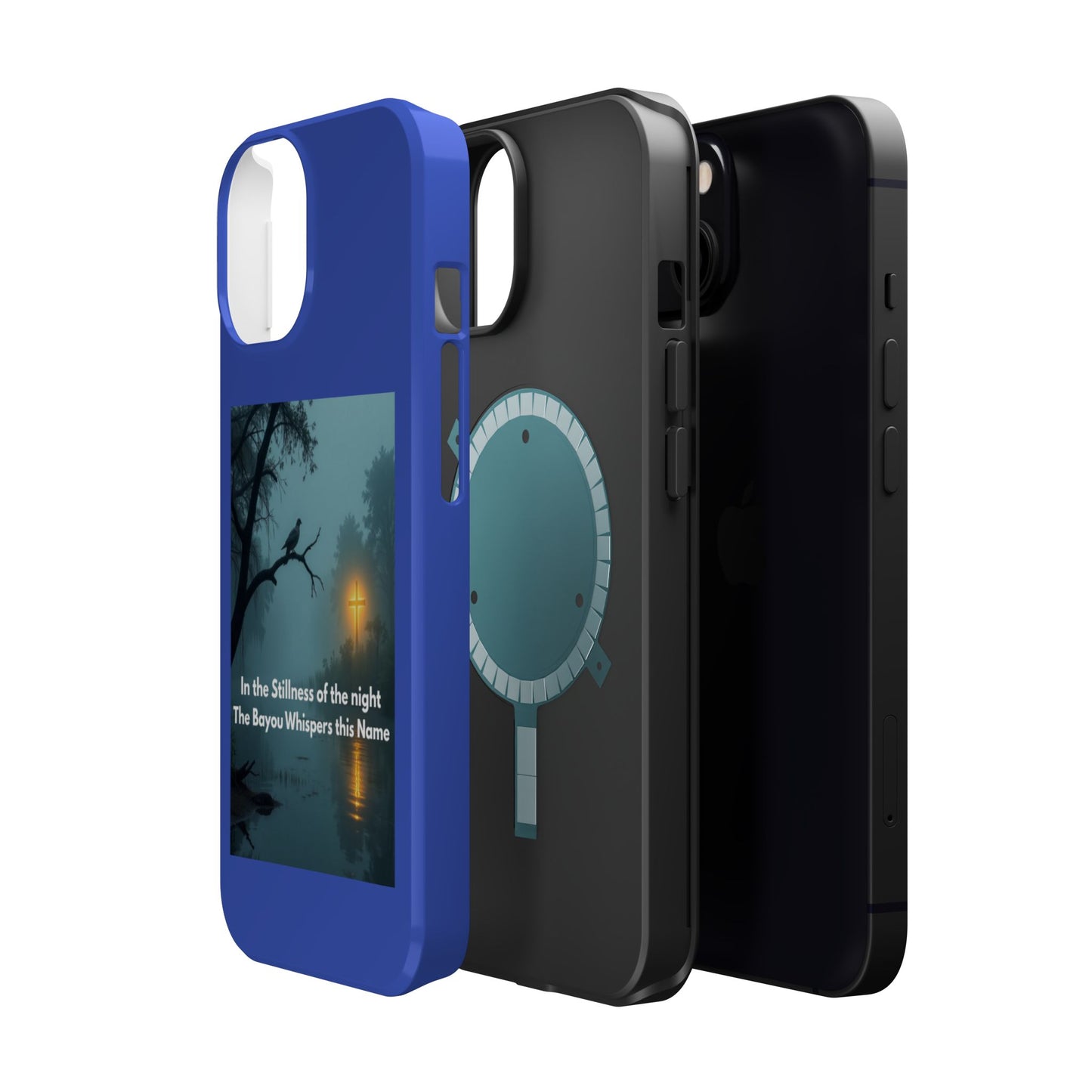 Magnetic Impact-Resistant Phone Case — Bayou Night Scene with Poem