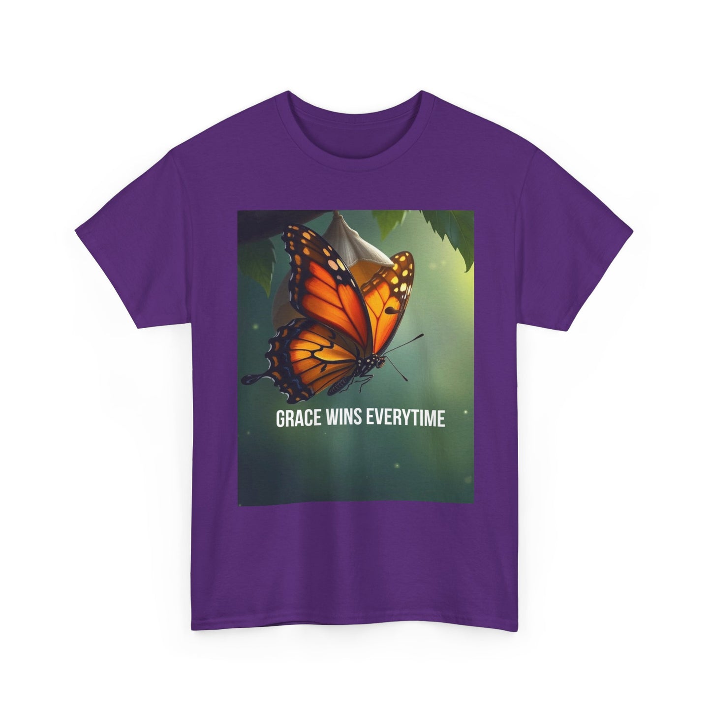 Butterfly 'Grace Wins Everytime' Graphic Tee - Inspirational Nature T-Shirt