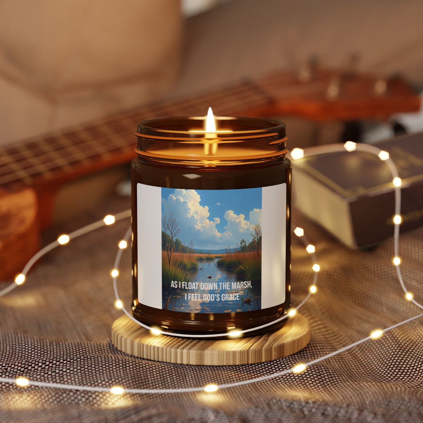 Soy Candle — “Be Still and Know” Amber Jar Scented Candle (Multiple Sizes)