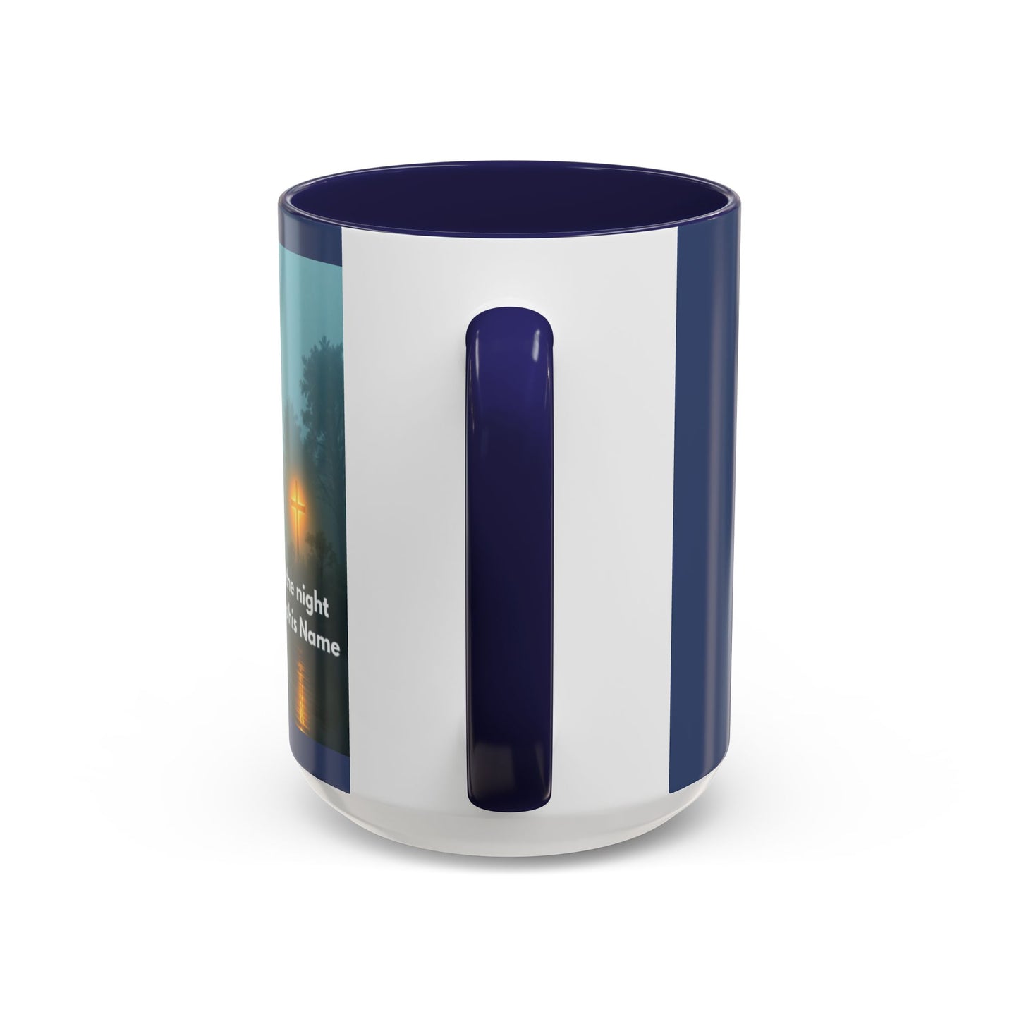 Coffee Mug — Bayou Night Scene with Cross & Quote (In the stillness of the night...)