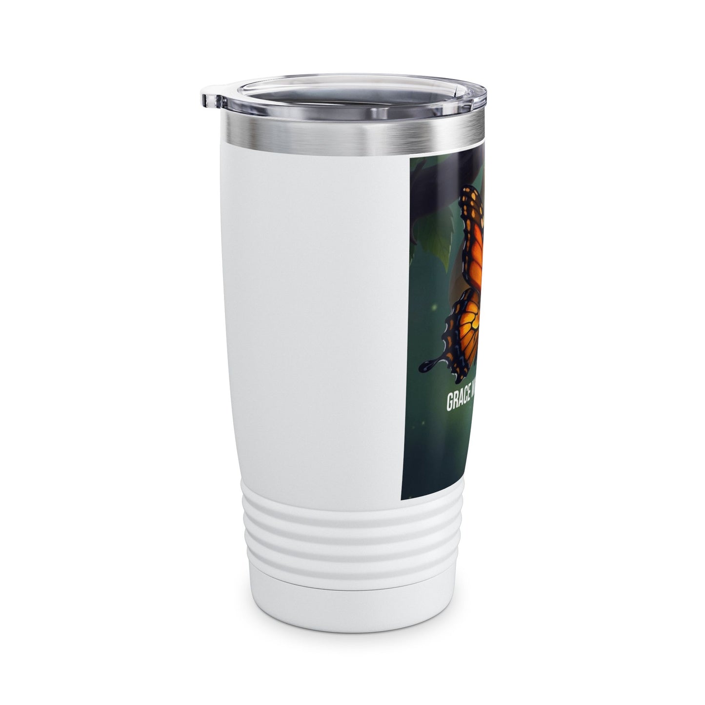 Grace Wins Everytime Butterfly 20oz Tumbler