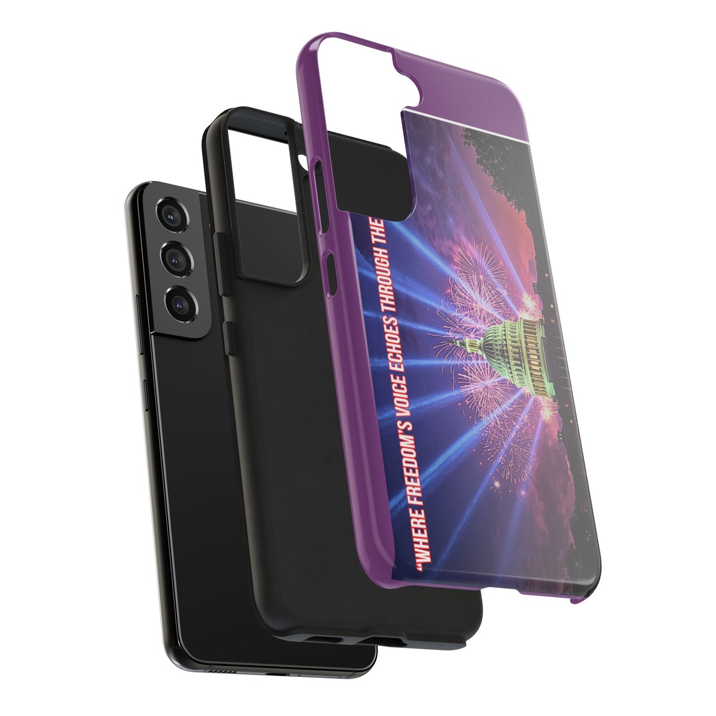 Capitol Fireworks Tough Phone Case — “Where Freedom’s Voice Echoes Through the Generations”
