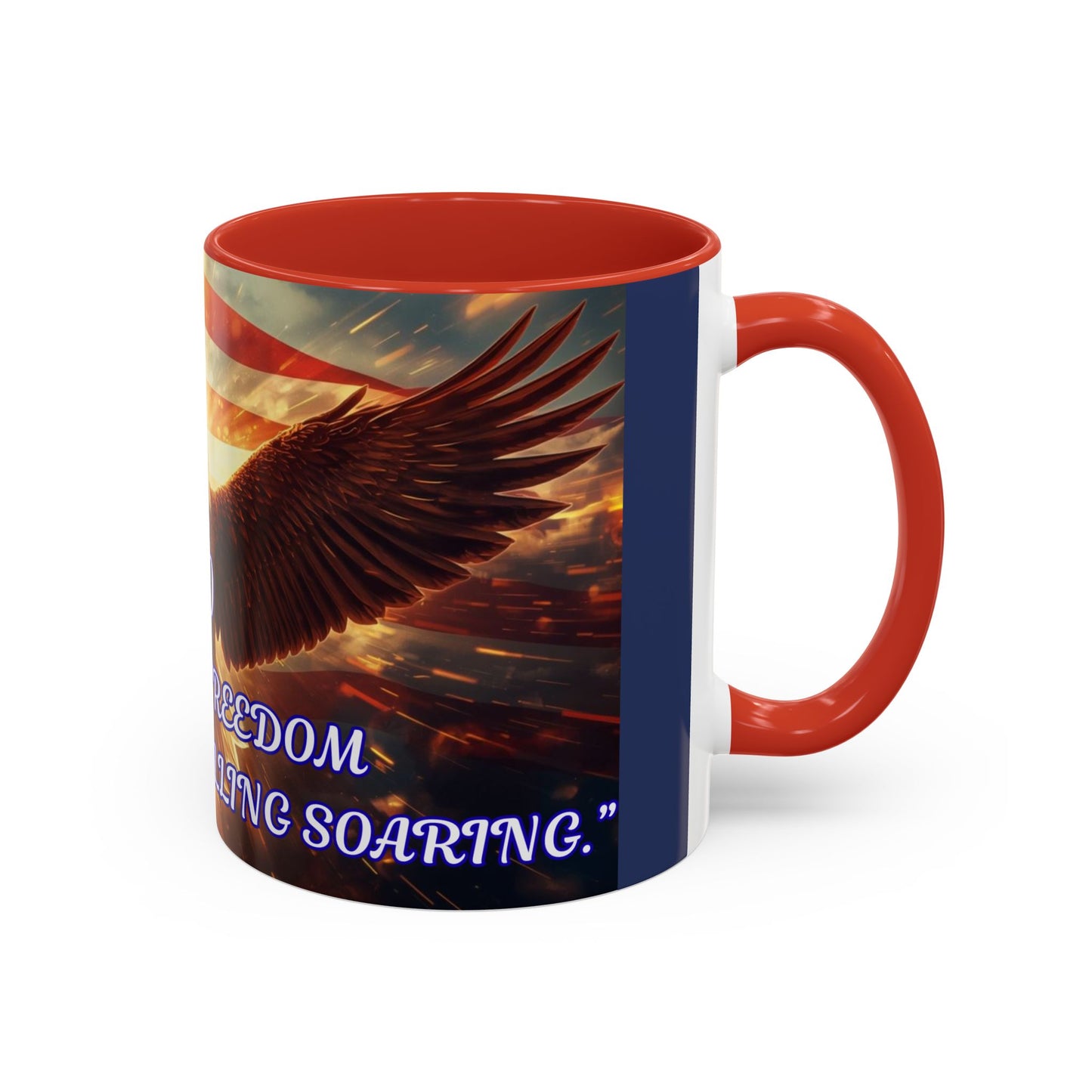 Patriotic Eagle Coffee Mug – "250 Years of Freedom" Accent Mug
