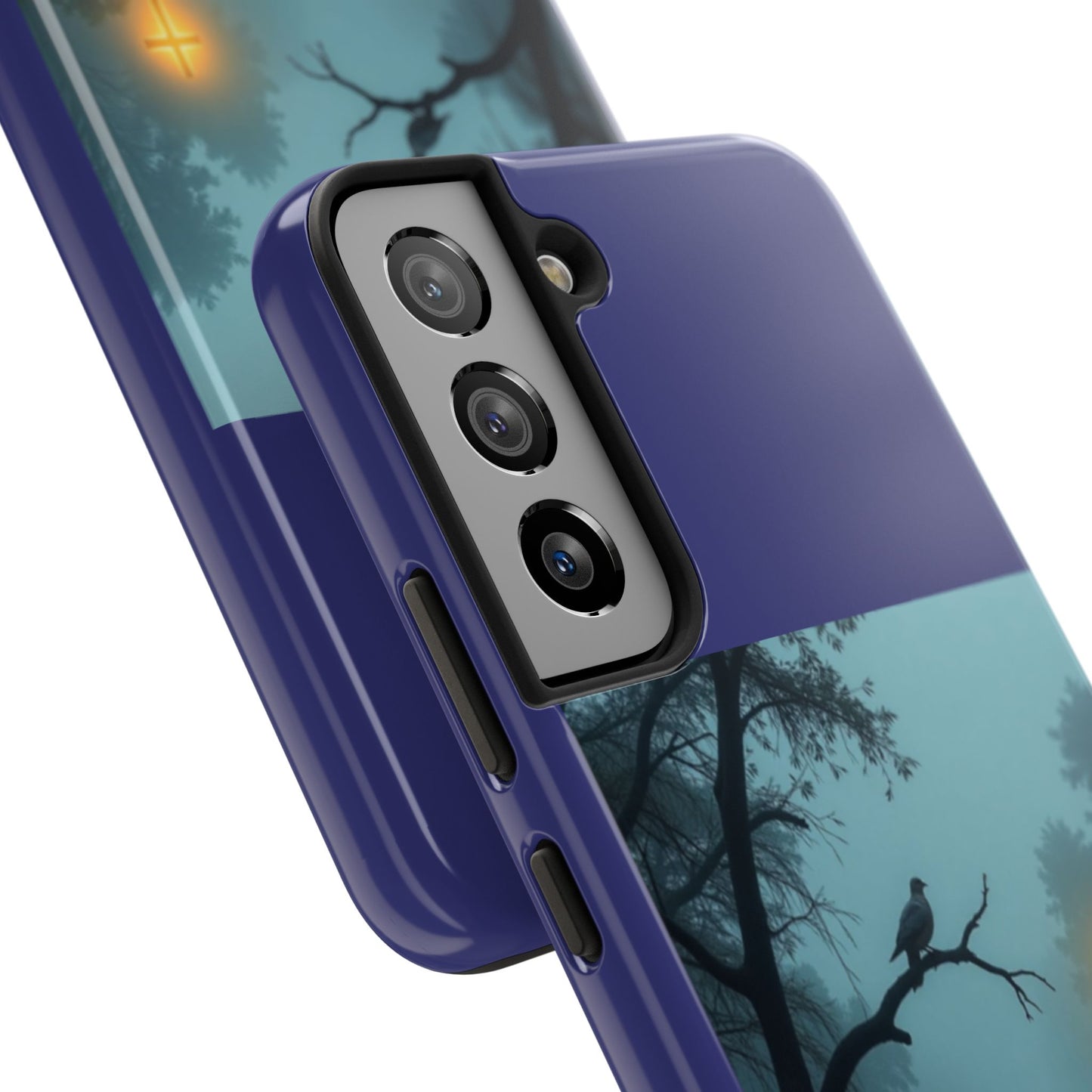 Tough Phone Case — 'In the stillness of the night the Bayou whispers his Name' Moody Bayou Cross Design