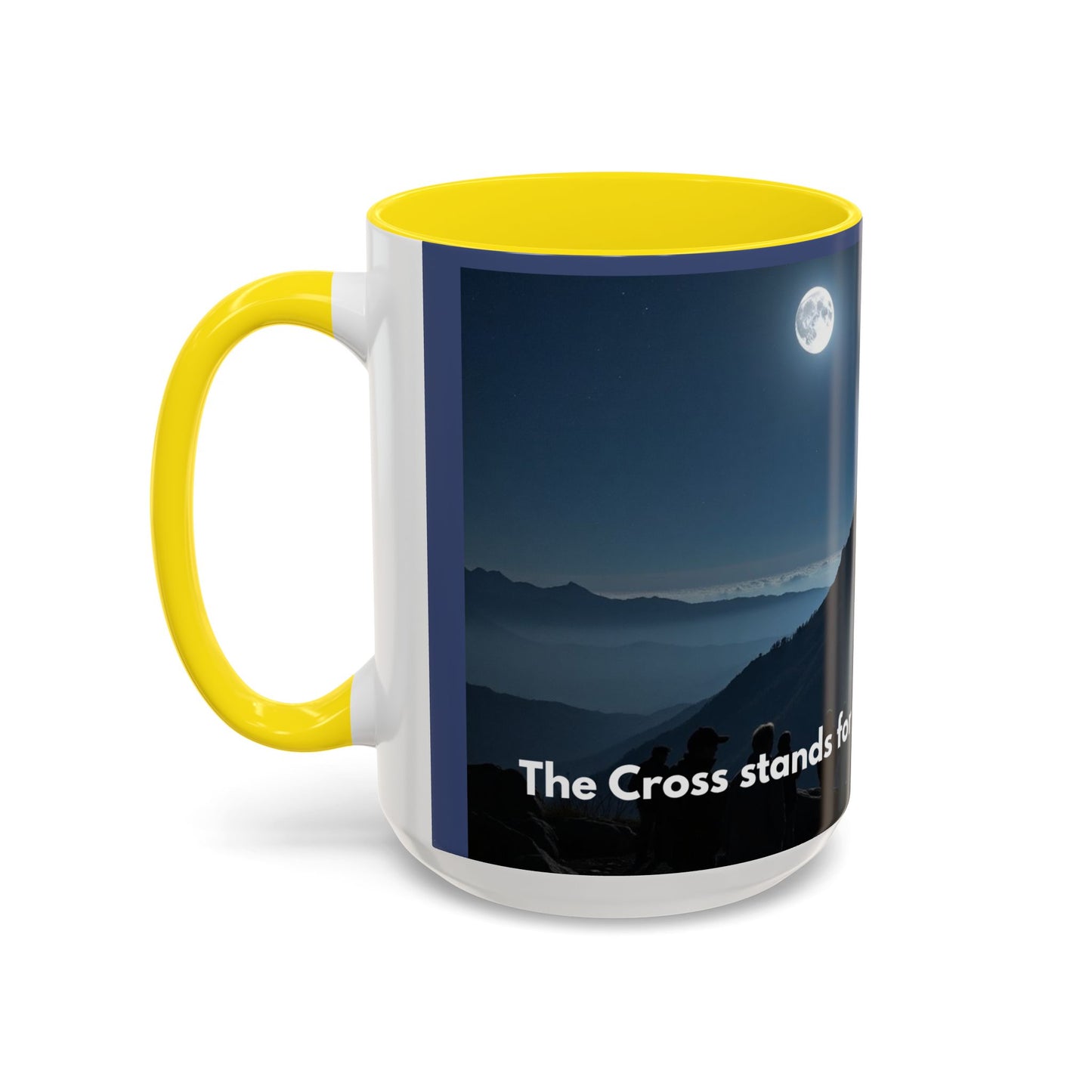 Patriotic Faith Coffee Mug — 'The Eagle Stands for Freedom' 11/15oz Accent Mug