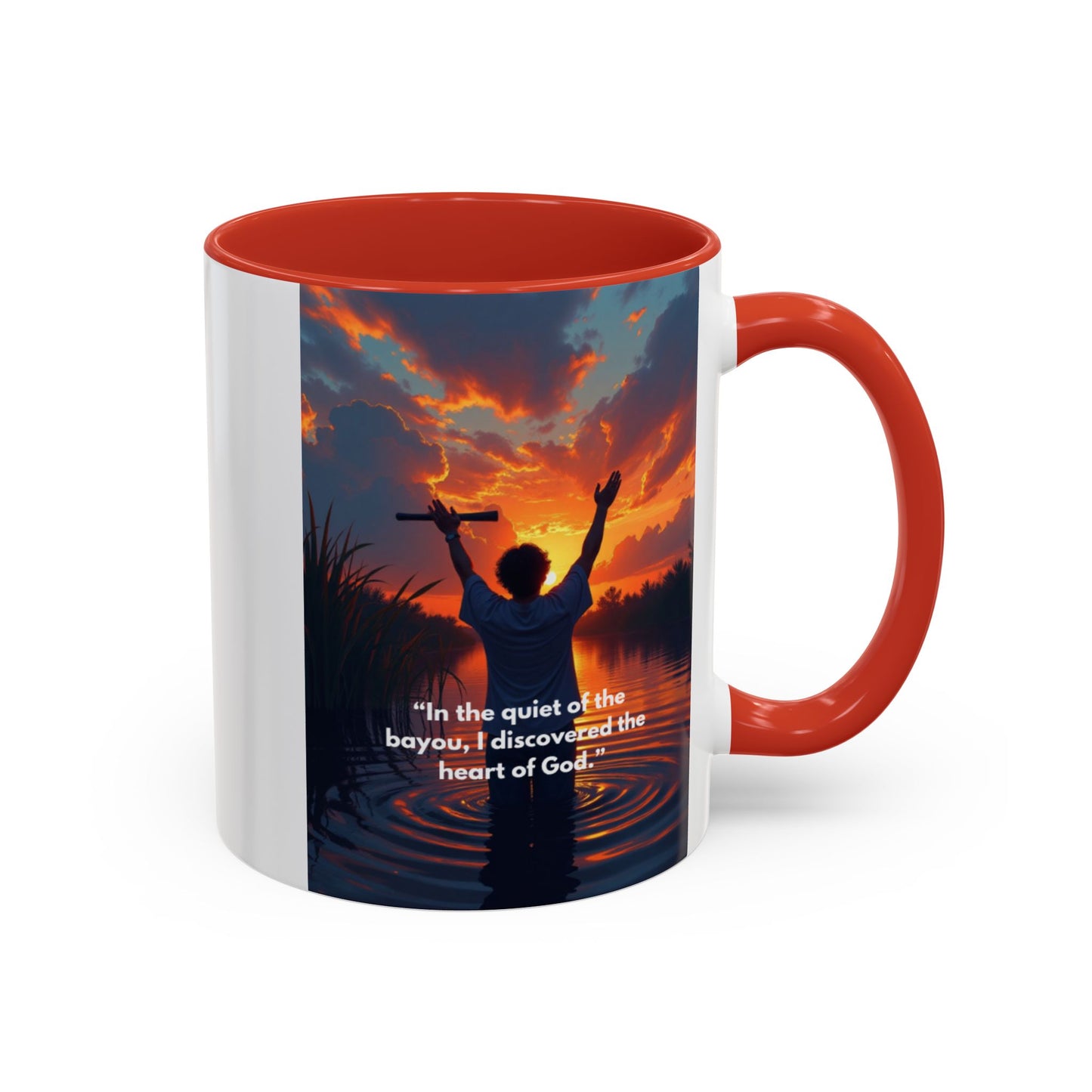 Coffee Mug - "In the Quiet of the Bayou I Discovered the Heart of God" Inspirational Accent Mug
