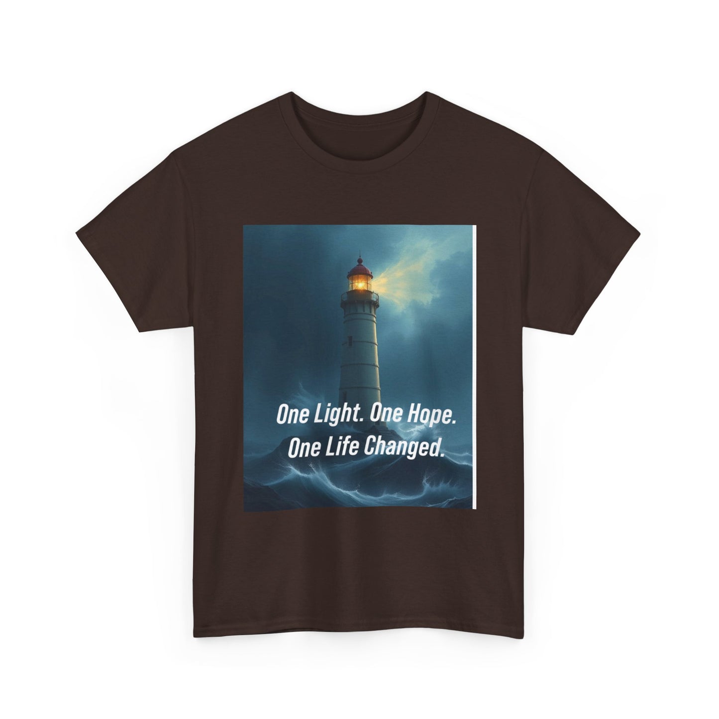 Lighthouse Tee — "One Light. One Hope. One Life Changed." Inspirational Graphic T-Shirt