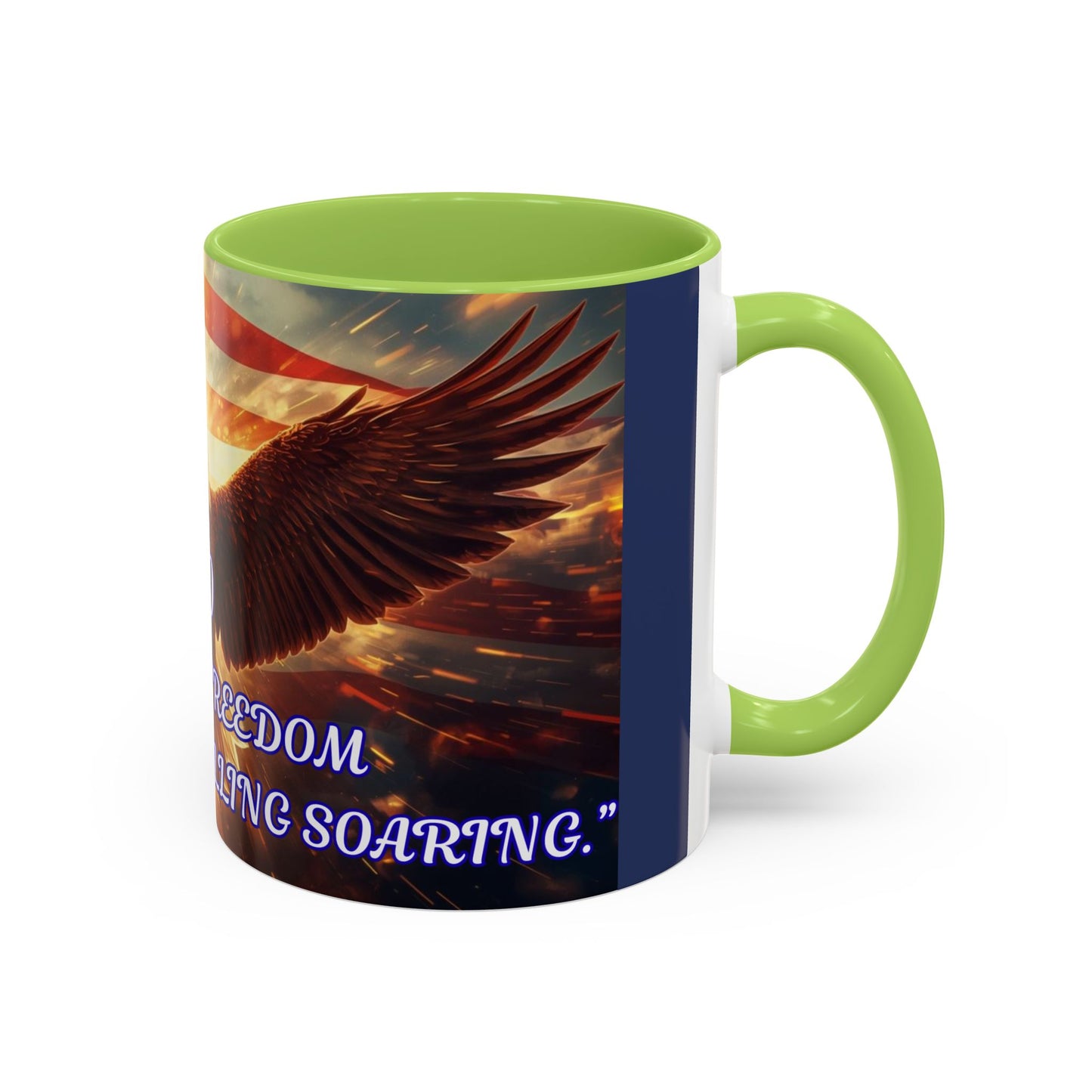 Patriotic Eagle Coffee Mug – "250 Years of Freedom" Accent Mug