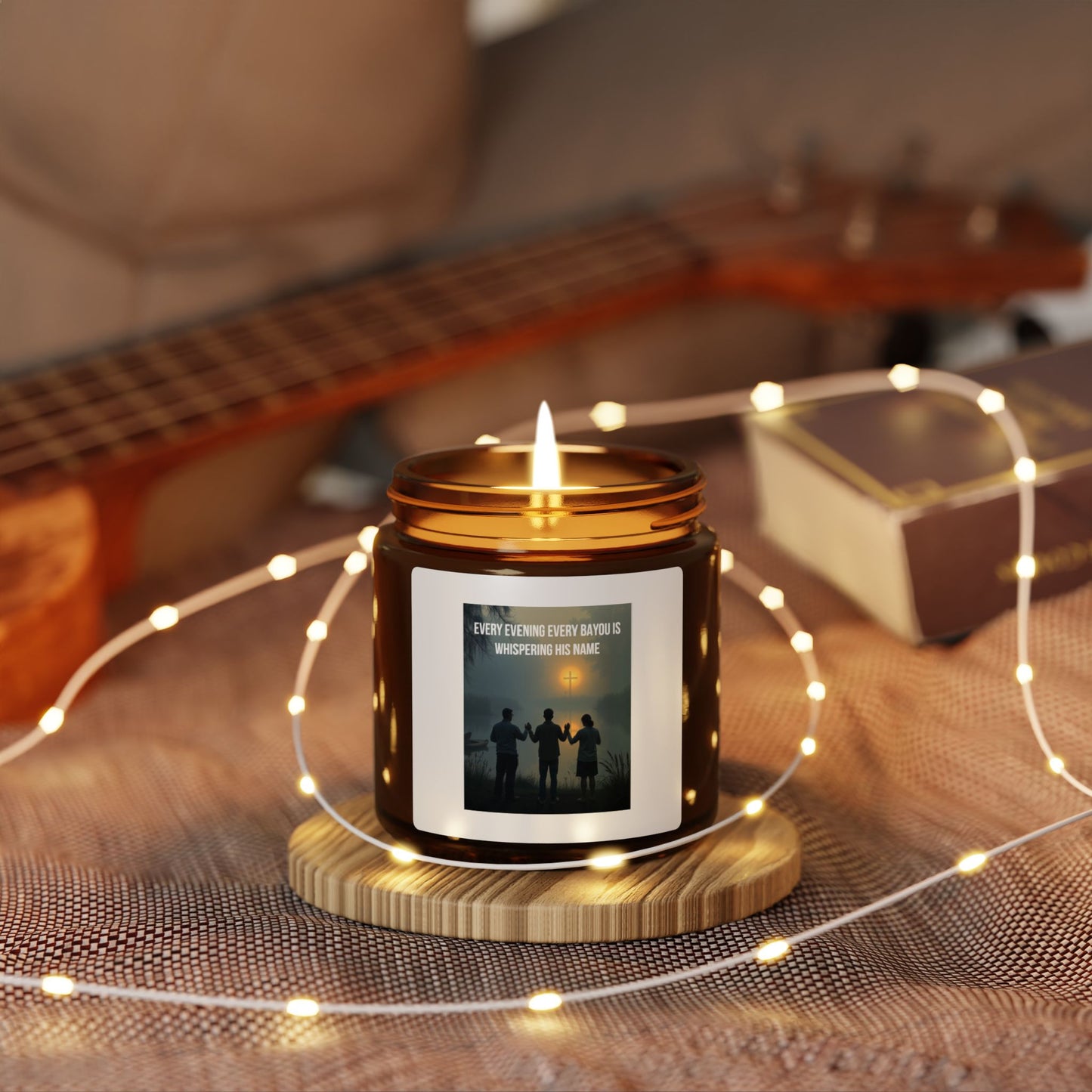 Amber Jar Soy Candle — 'Everything Every Battle Worthwhile' Inspirational Scented Candle