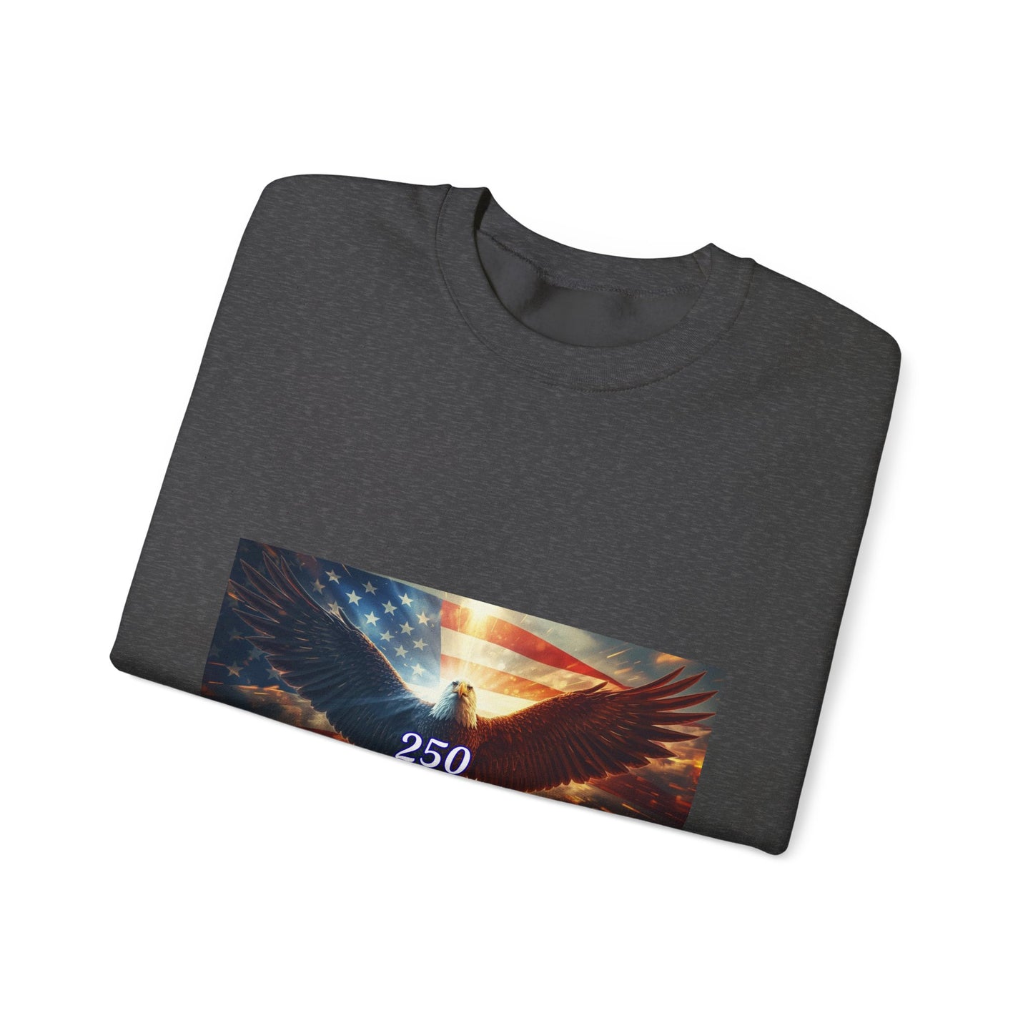 Crewneck Sweatshirt — 250 Years of Freedom Eagle Flag Tribute