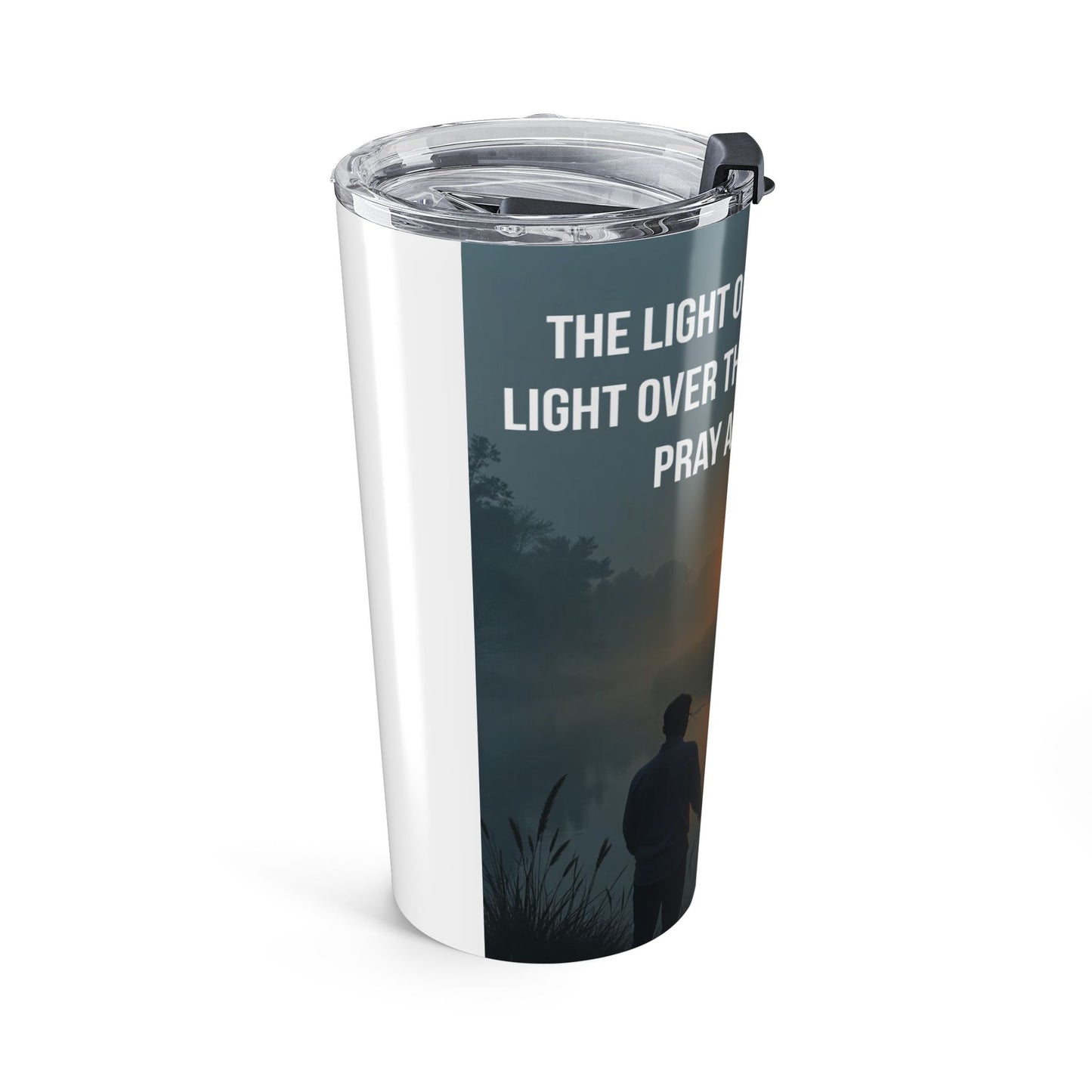 20oz Faith Tumbler — Pray, Worship & Light of the Cross Stainless Travel Cup