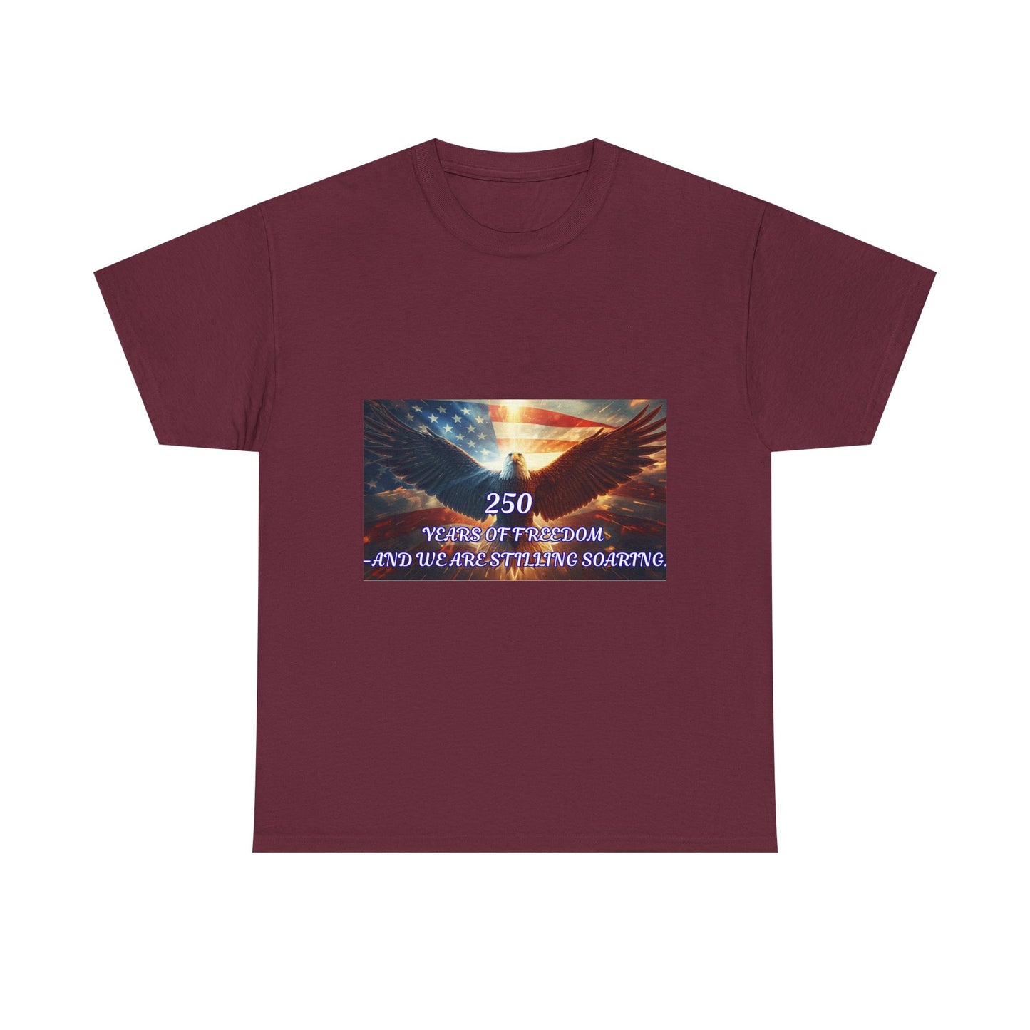 Patriotic Eagle T-Shirt — "250 Years of Freedom" American Flag Tee