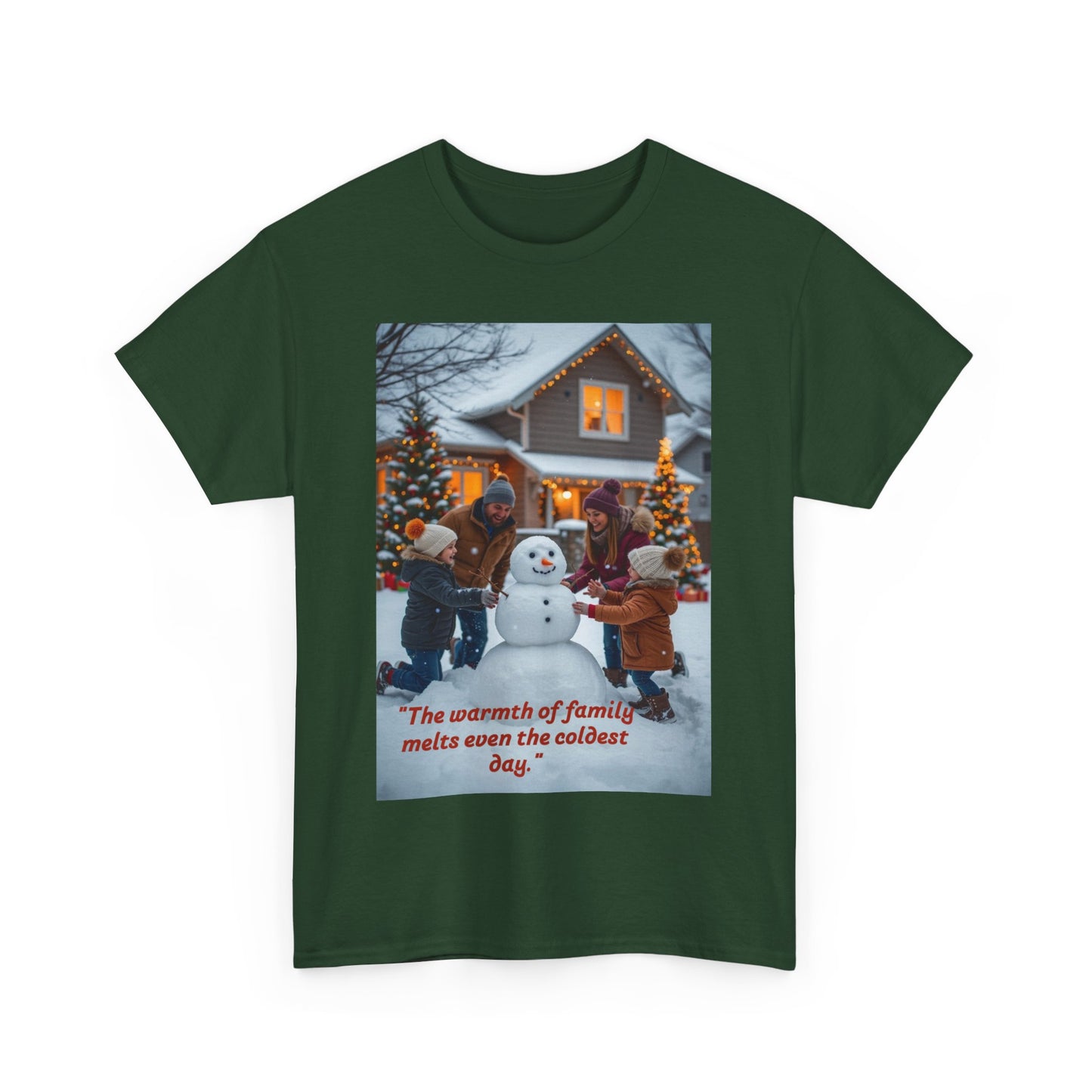 Cozy Family Holiday Tee, Winter Sweatshirt, Casual Holiday Apparel, Family Gathering Shirt, Christmas Gift, Snowman Design